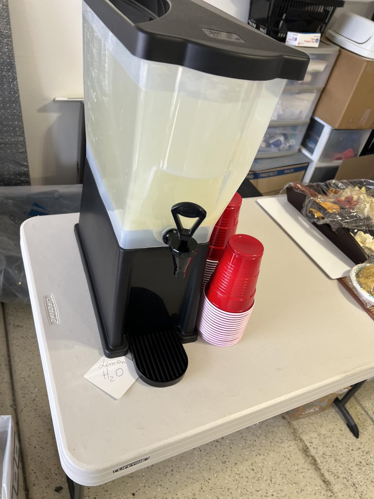 Winco 3 Gallon Slim Plastic Beverage Dispenser with Base | BPA-free, Space-saving design, Drip-free faucet, Great for Water, Tea, Lemonade, Cocktails, Catering and Hotels customer photo 1