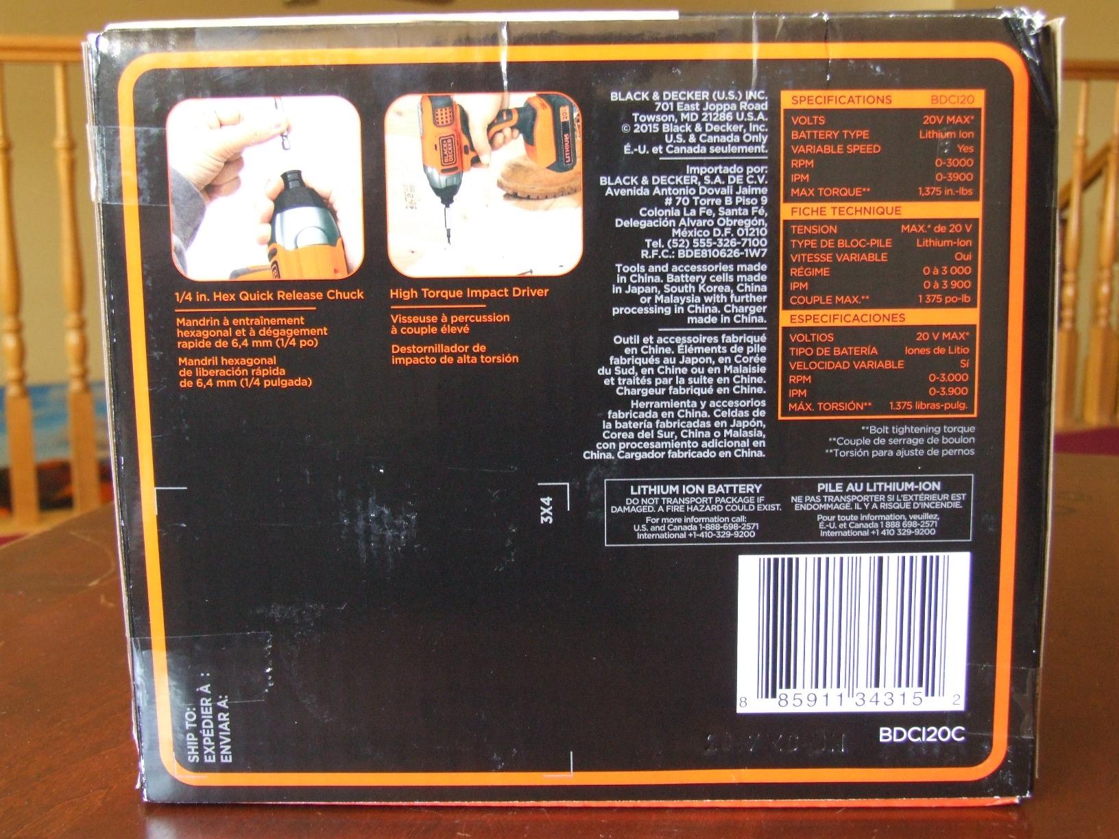 BLACK+DECKER 20V MAX POWERCONNECT Cordless Impact Driver Kit (BDCI20C) customer photo 2