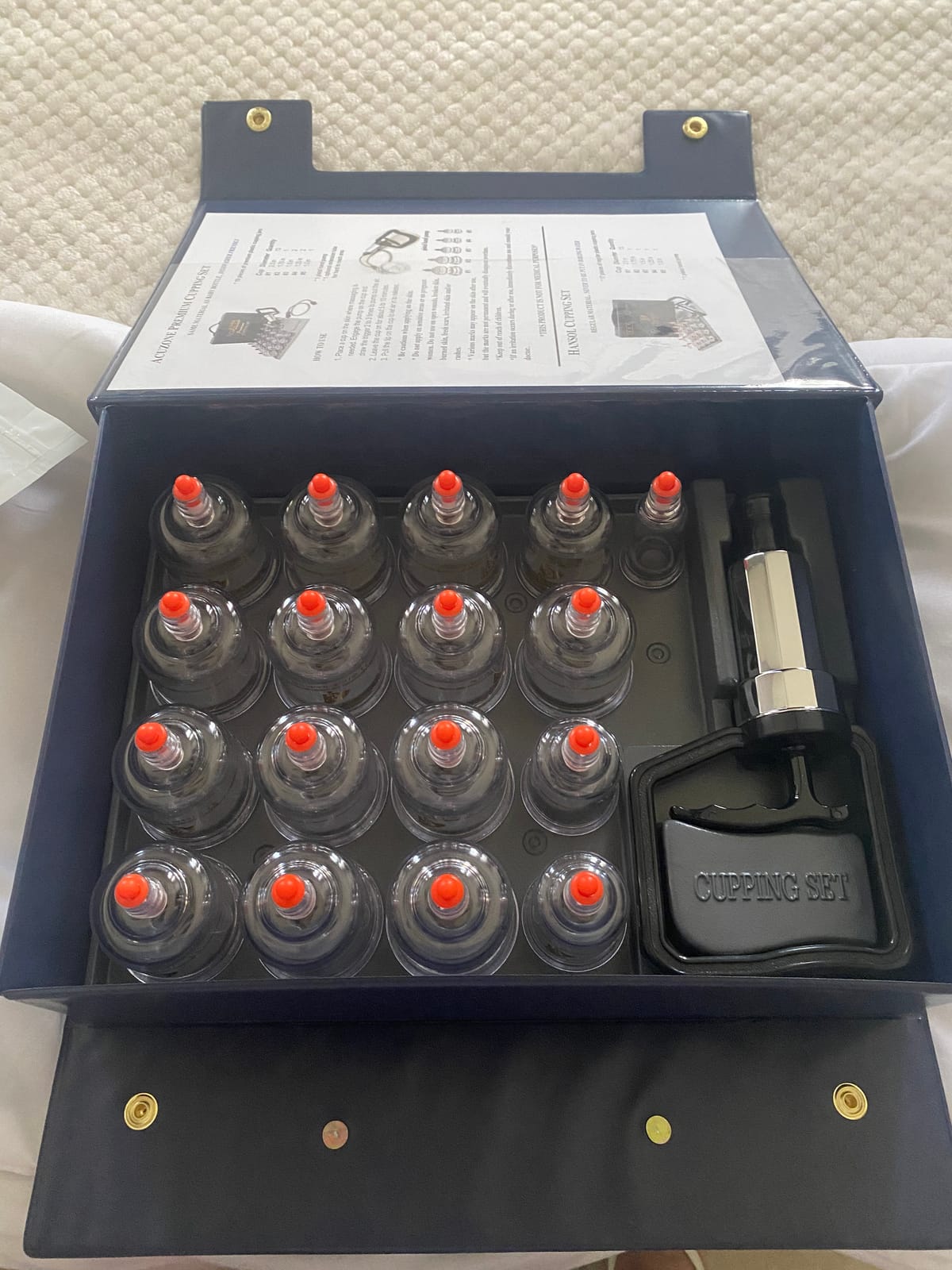 Hansol Cupping Therapy Equipment Set with Pumping Handle 17 Cups (Made in Korea) customer photo 1