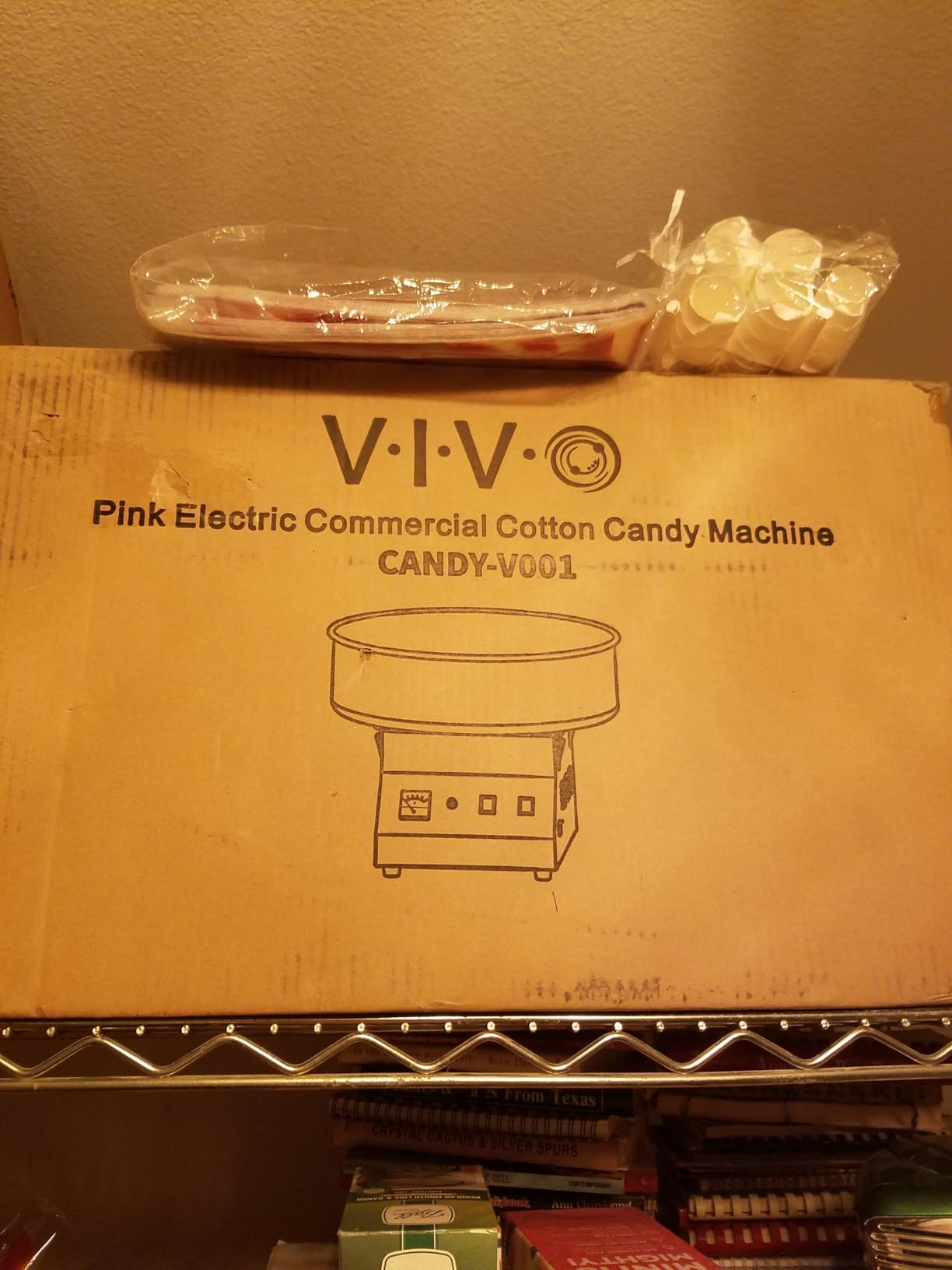 VIVO Pink 1030W Electric Cotton Candy Machine, CANDY-V001 | Commercial Candy Floss Maker, 20 in Stainless Steel Bowl with Sugar Scoop, Easy Home Use customer photo 2