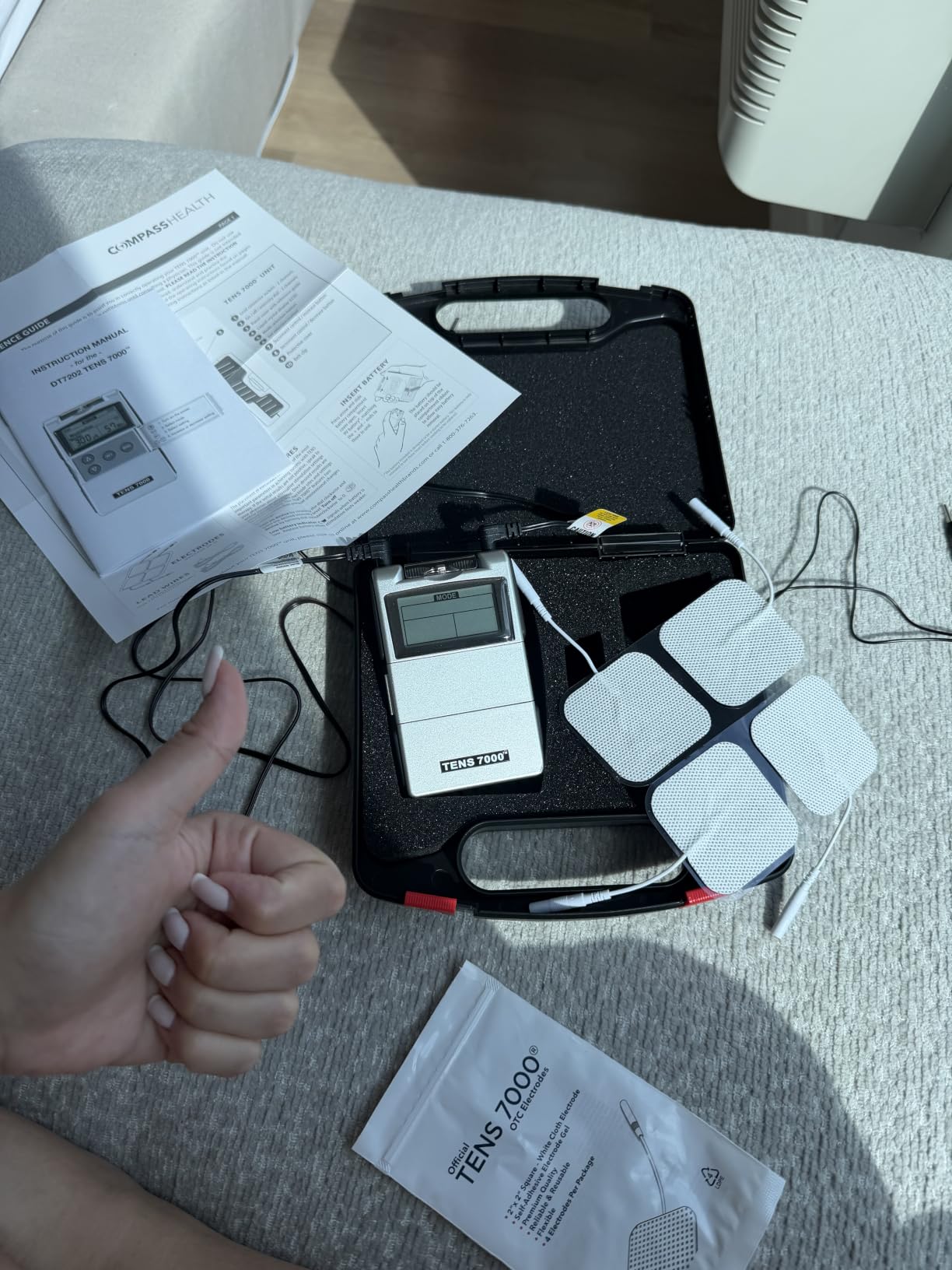 TENS 7000 Digital TENS Unit with Accessories - Muscle Stimulator Machine for Back Pain Relief, Sciatica, Neck, Nerve, Shoulder, Hip, Elbow customer photo 1