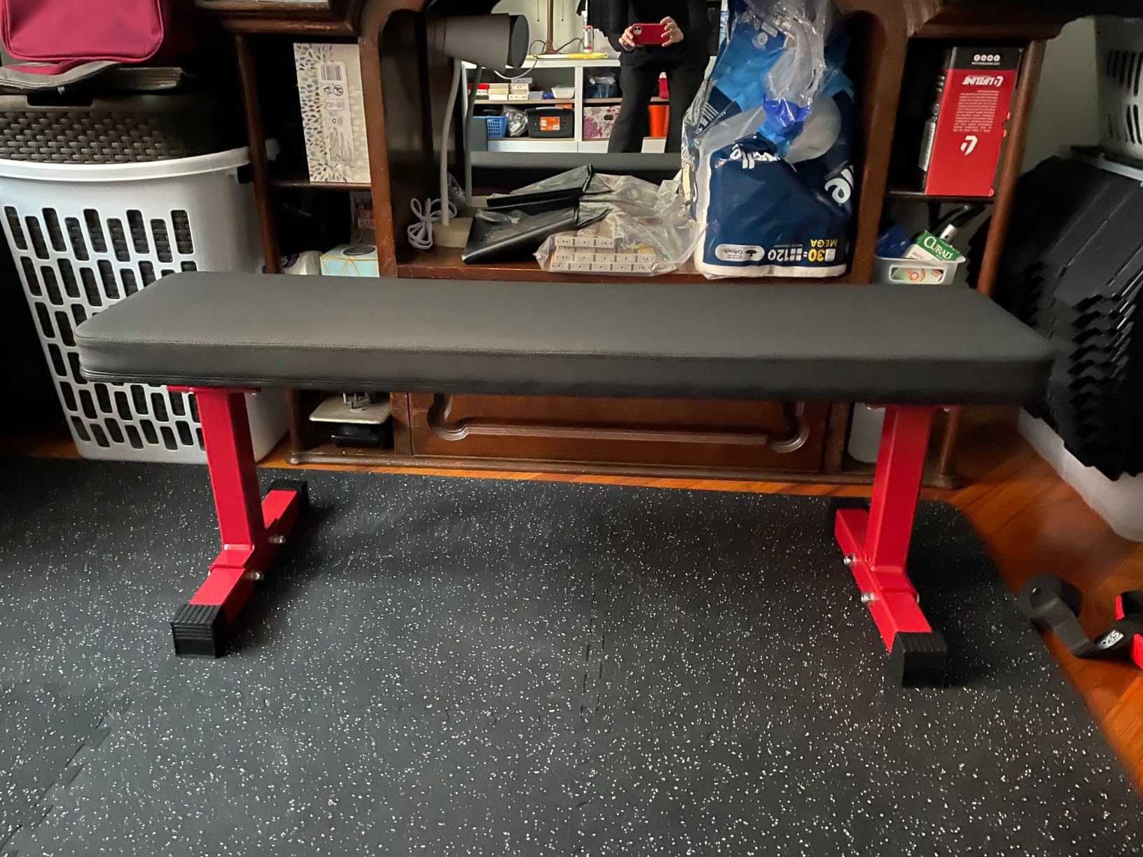 REP Fitness Flat Weight Bench, Heavy Duty Workout Bench For Home Gym, Folding Fitness Equipment For Strength Training, Adjustable Utility Platform For Dumbbells, Barbell, Lifting And Core Exercises customer photo 1
