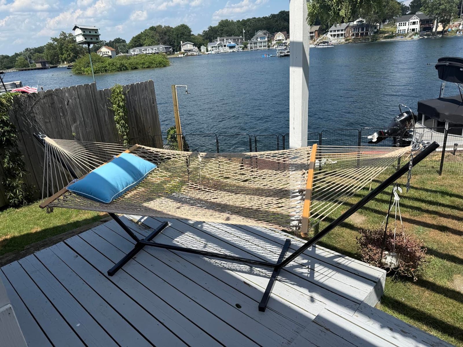 Sunnydaze Heavy-Duty Hammock Stand for Outside, 350 lb Capacity, Black, 12' | Weather-Resistant, Powder-Coated Steel Hammock Frame, Tool-Free Setup, Easy Assembly, Outdoor Metal Double Hammock Stand Only customer photo 1