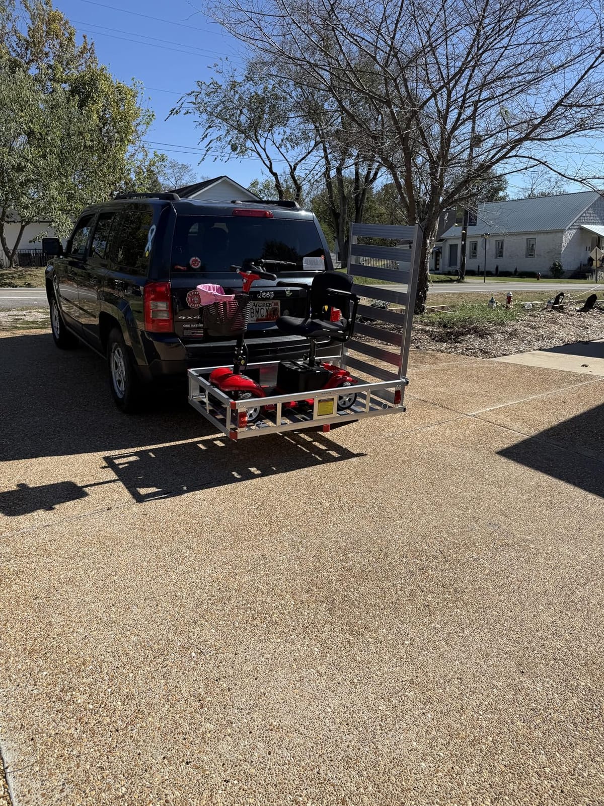 Wheelchair Scooter Carrier w/Ramp, Car Truck SUV, 500 lb Cap, Silver Spring | 48