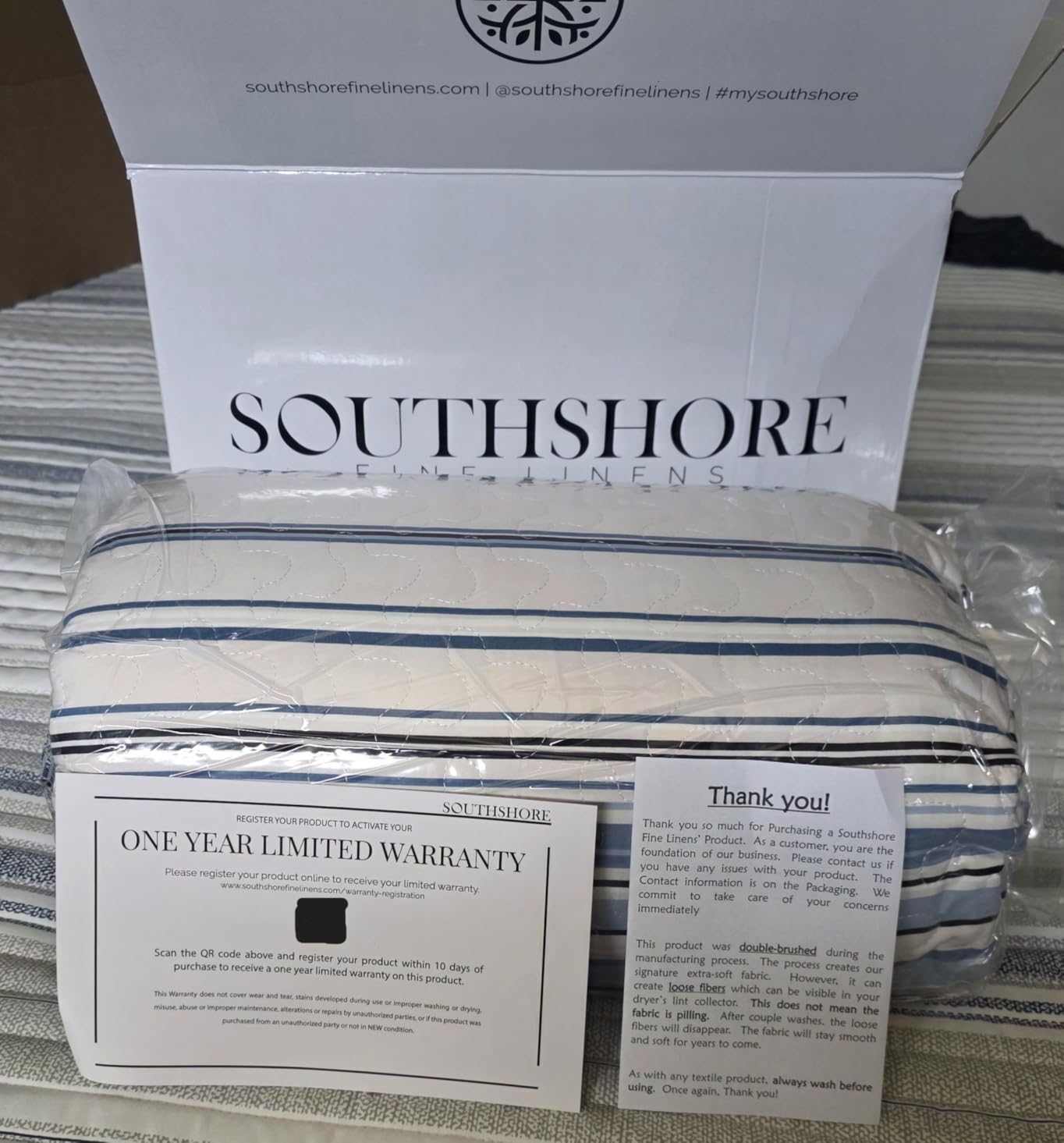 Southshore Fine Living, Inc. Oversized King Quilt Bedding Set with Shams, Lightweight White Coverlet Quilt King Size Bedspread, Luxury Bedding, Bed Spread for California Kings Mattress, White Quilts customer photo 1