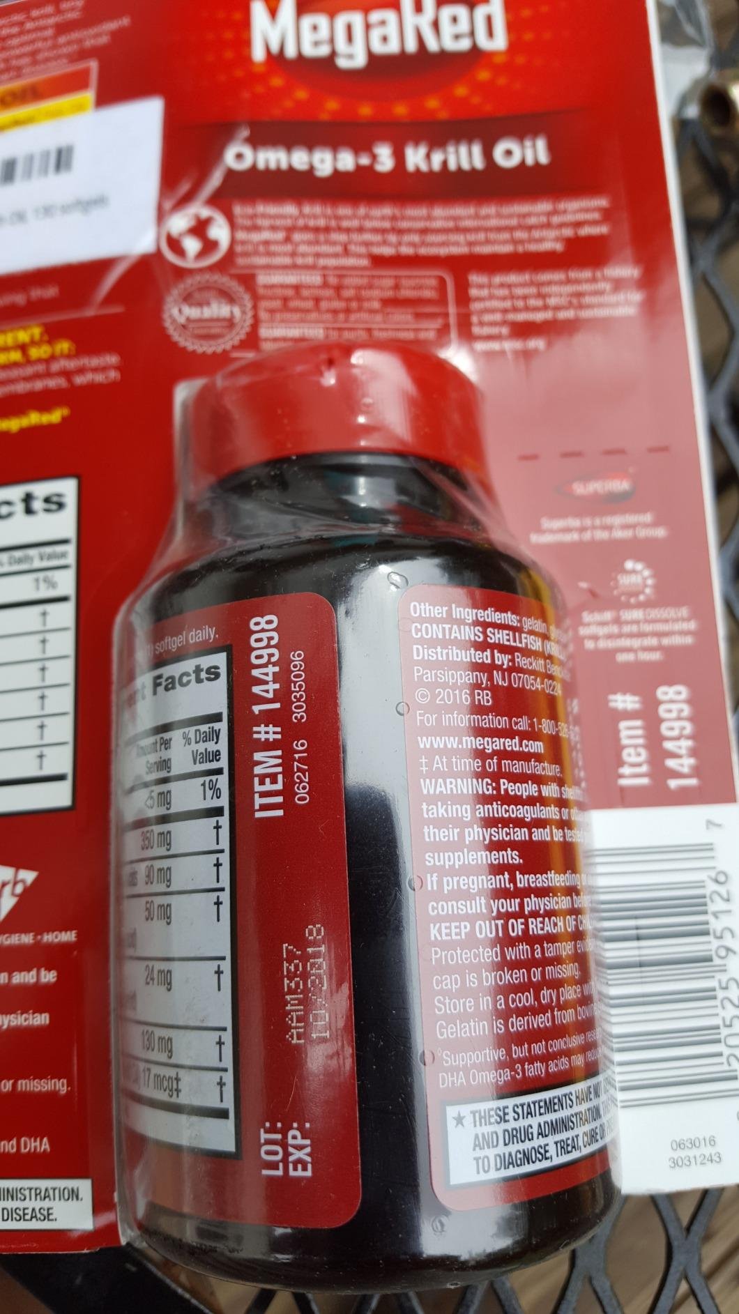 MegaRed Omega-3 Krill Oil 350mg Softgels (130 Count in A Bottle), EPA & DHA Omega-3 Fatty Acids with No Fishy Aftertaste Unlike Fish Oil, Contains Antioxidant Astaxanthin customer photo 1