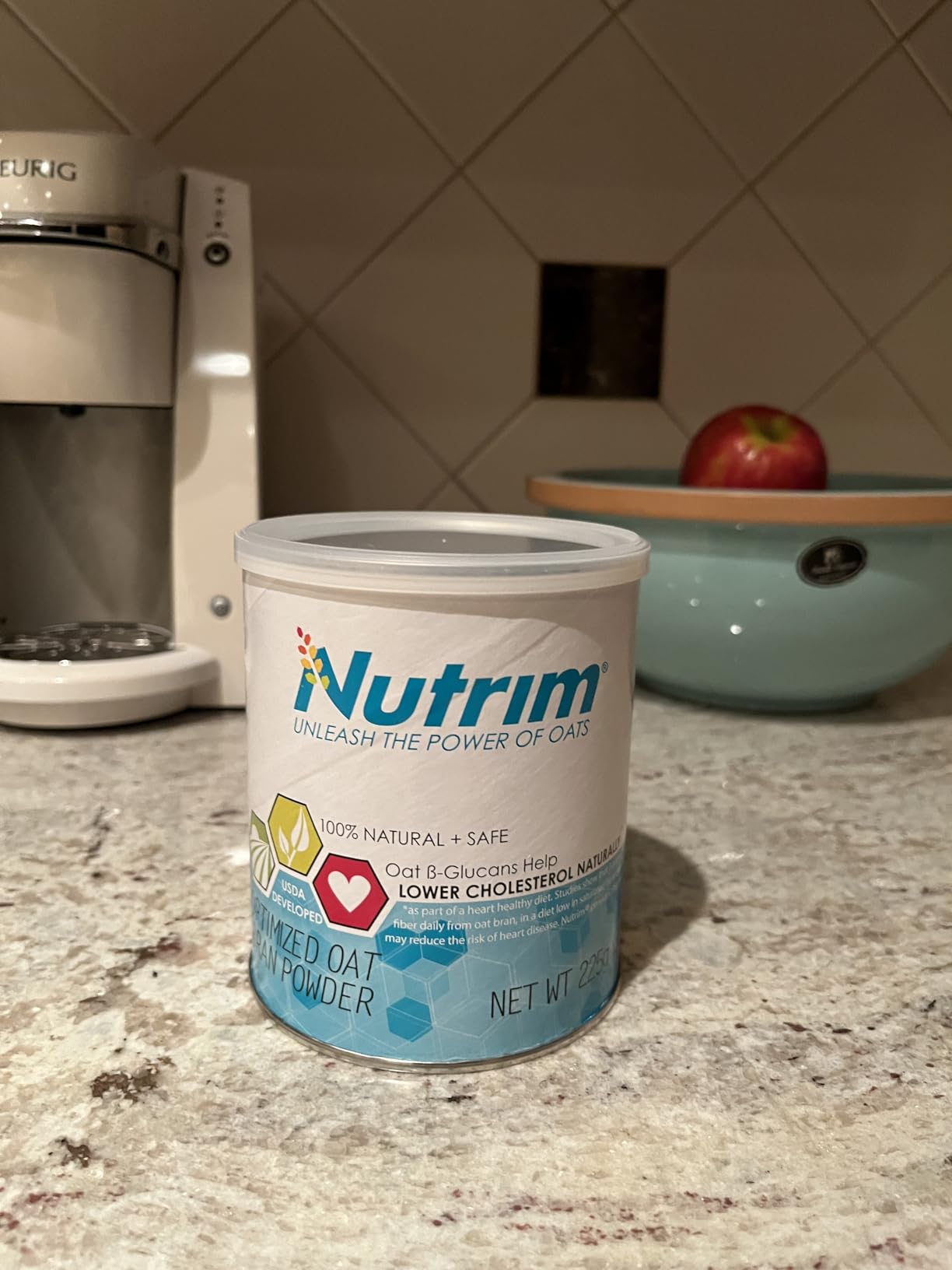 Nutrim Oat Bran Powder with 750mg Beta Glucan per Serving - Easy-Mix Soluble Fiber for Cholesterol Management & Immune Support - Heart Healthy, Non-GMO & Vegan Oatmeal Powder customer photo 1