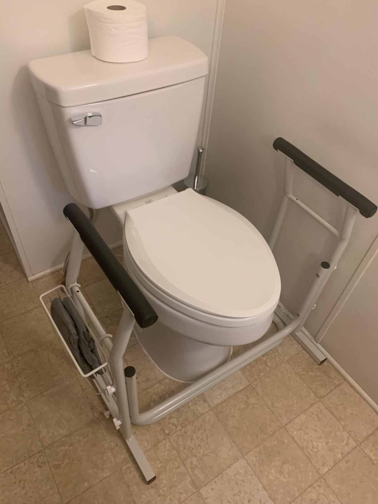 Vive Toilet Safety Rail with Arms - 300LBS Support Frame with Handles | Seniors, Elderly, Handicap & Disabled - Grab Bar Handrail - Bathroom Riser Assistance Aid - Stand Alone Lifter to Help Stand customer photo 2