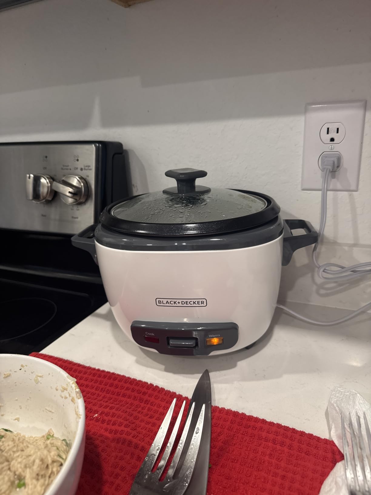 BLACK+DECKER 16-Cup Rice Cooker, RC516, 8-Cup Uncooked Rice, Steaming Basket, Removable Non-Stick Bowl, One Touch customer photo 1
