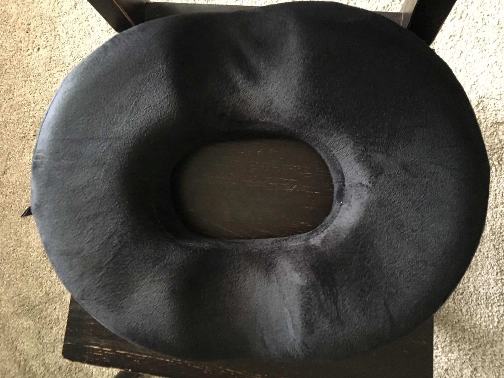 Kieba Hemorrhoid Treatment Donut Tailbone Cushion, Prostate Pillow, Pregnancy, Post Natal, Bed Sores, Coccyx, Sciatica, 18 Inches. Ultra Premium Comfort Foam (Black) customer photo 2