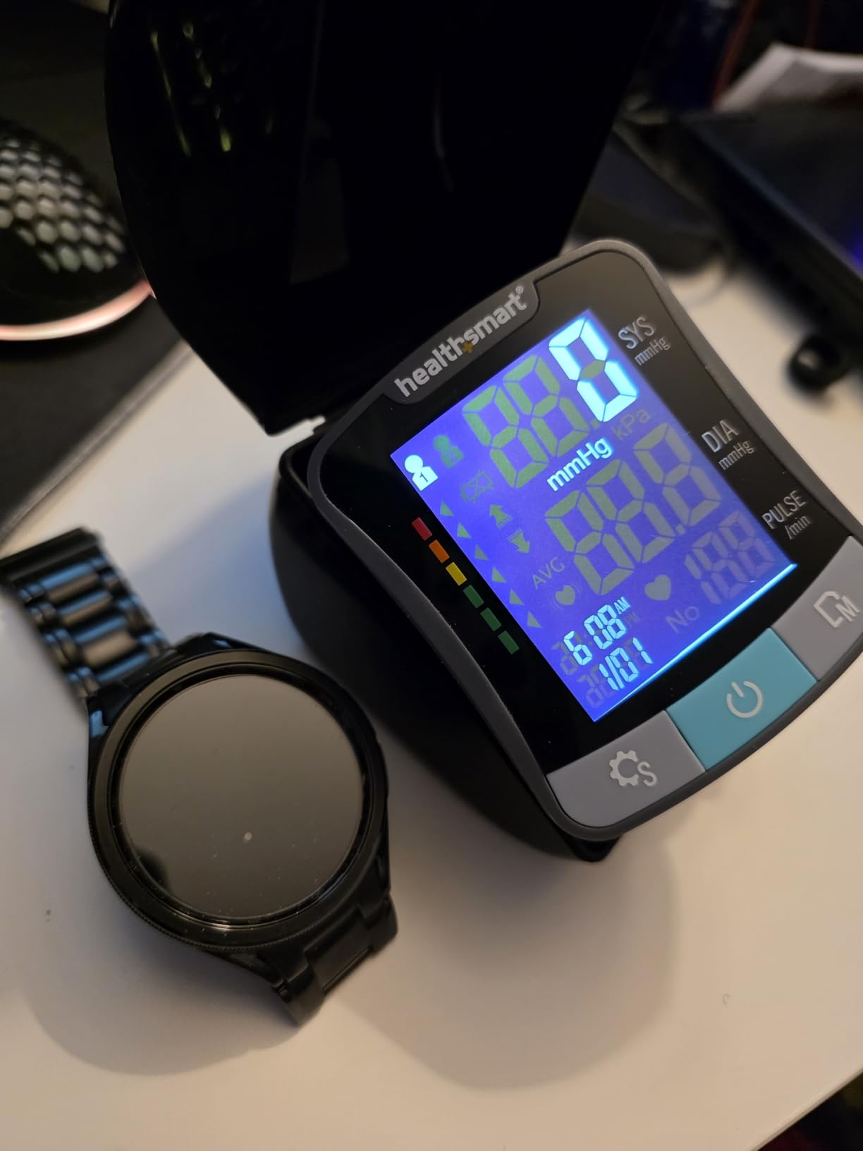 HealthSmart Digital Premium Wrist Blood Pressure Monitor with Cuff That Measures Pulse Heartbeat and High or Low BP, 120 Reading Memory Stores Up to 60 Readings for 2 Users customer photo 1