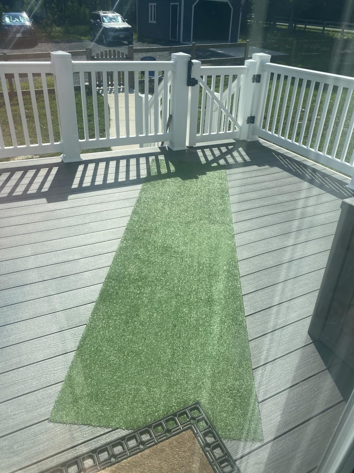Ottomanson Artificial Grass Outdoor Runner Rug 2'7