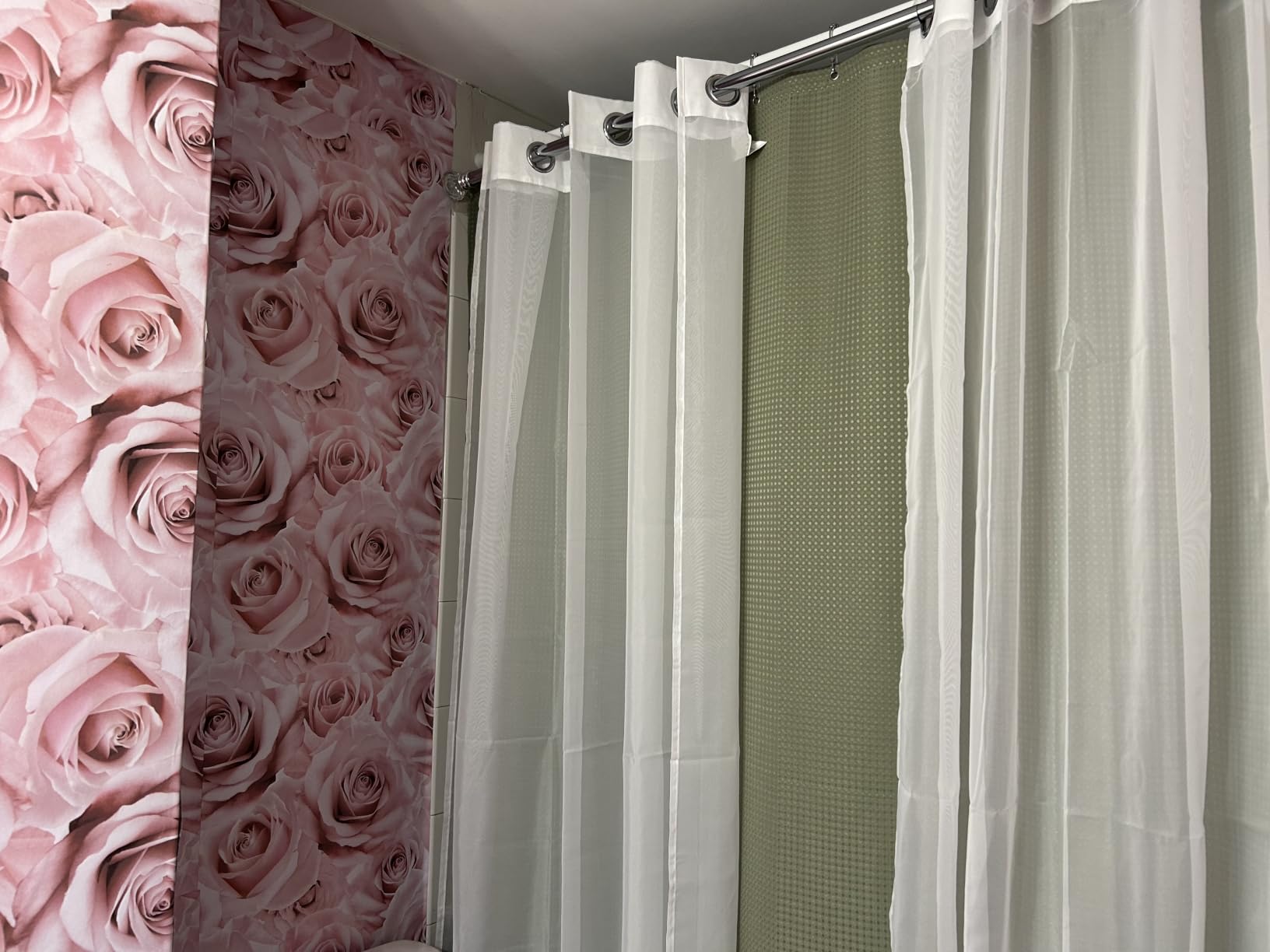 NICETOWN White Sheer Curtains 84 inches Long - Home Decoration Grommet Airy & Lightweight Elegant Window Treatments with Light Filtering for Bedroom/Living Room (2 Panels, W54 x L84) customer photo 1
