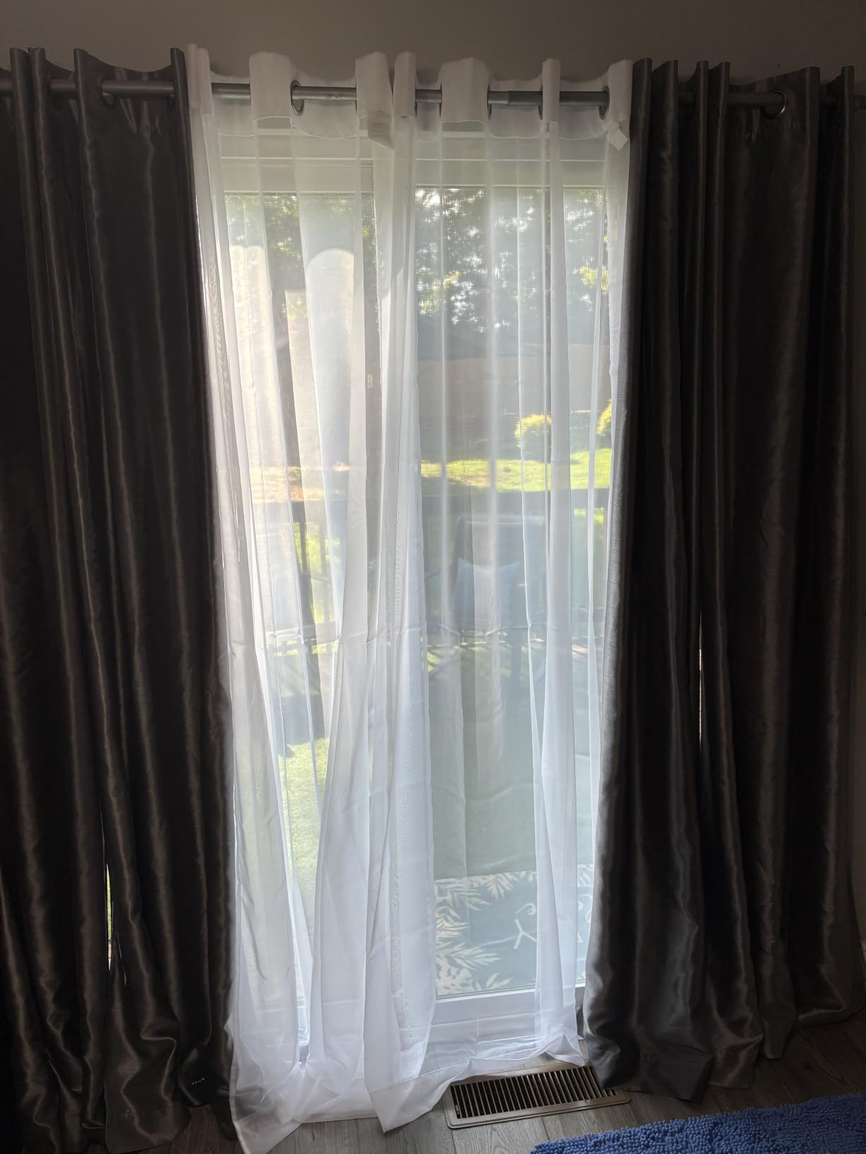 NICETOWN White Sheer Curtains 84 inches Long - Home Decoration Grommet Airy & Lightweight Elegant Window Treatments with Light Filtering for Bedroom/Living Room (2 Panels, W54 x L84) customer photo 2
