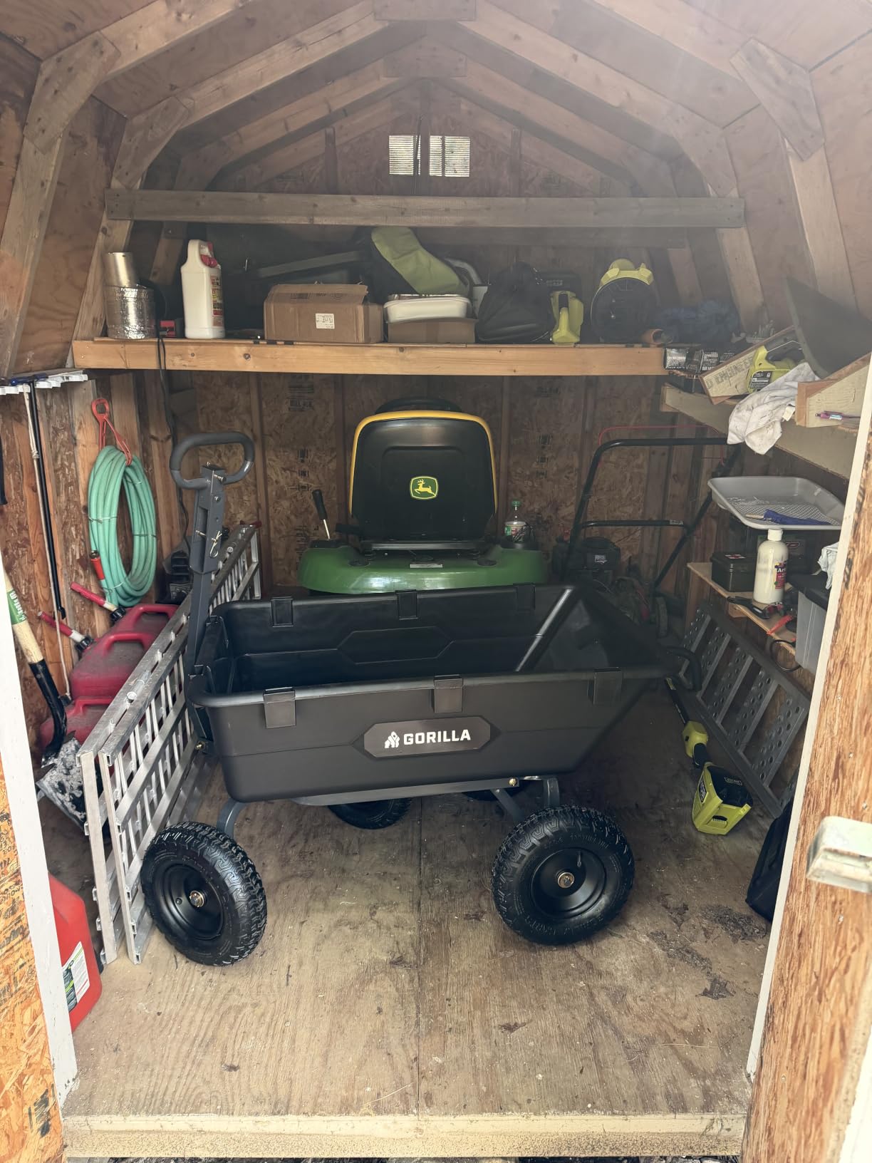 Gorilla Carts Poly Dump Cart, 800 lb. Capacity, 5 Cu Ft, Gray customer photo 1