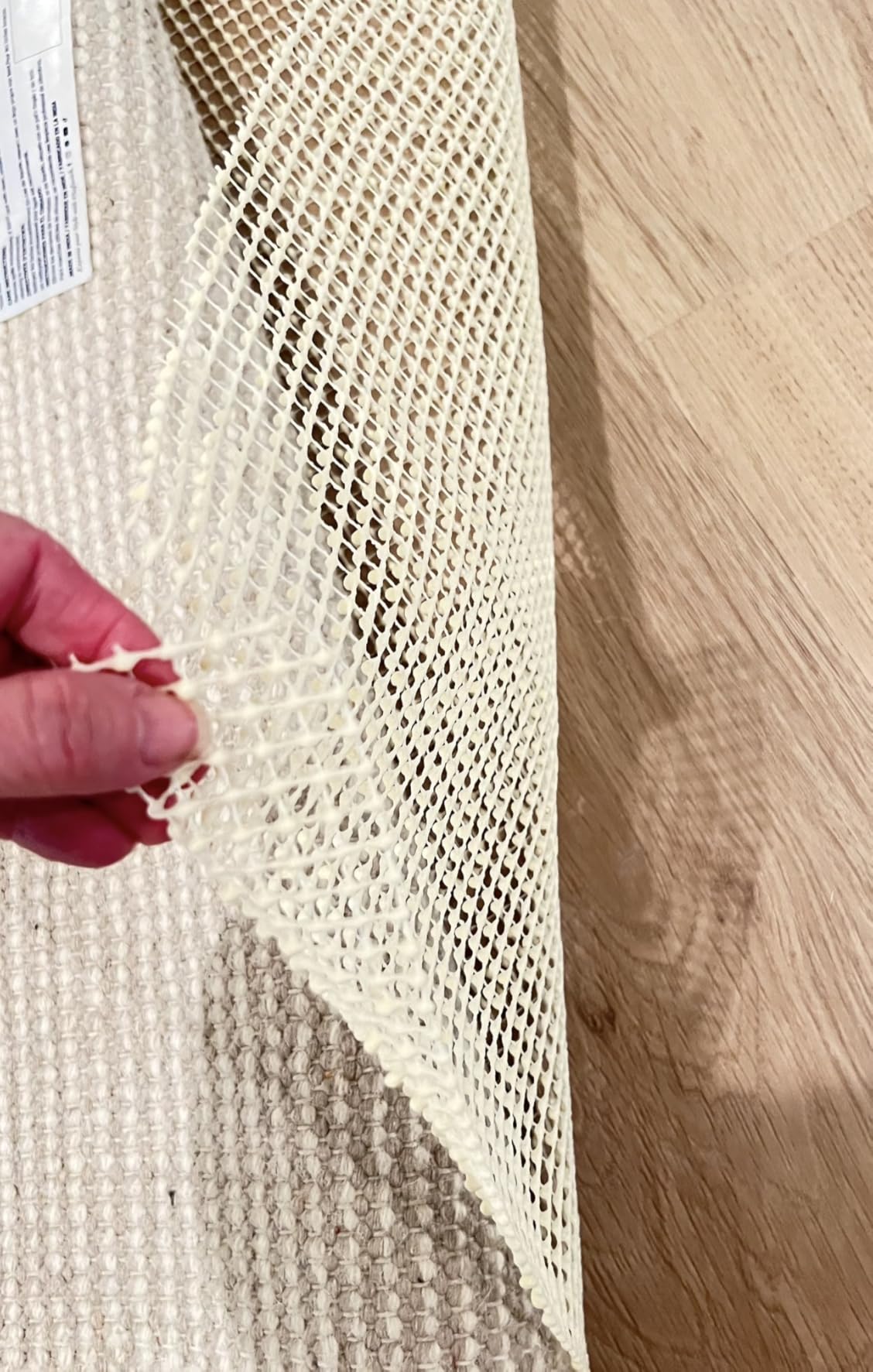 GORILLA GRIP Slip Resistant Rug Gripper Pads for Hardwood Floor, 2x3 Cream | Strong Grips Help Keep Area Rugs Safe in Place for Tile, Vinyl and Hard Wood Floors customer photo 1