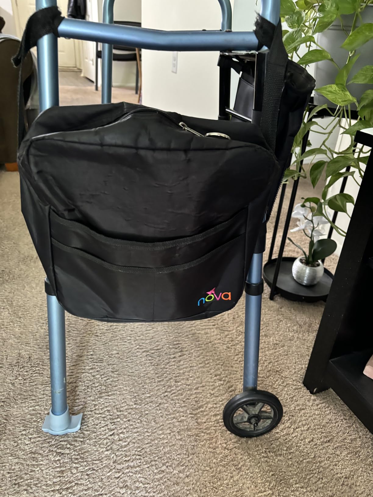 NOVA Walker Bag - Universal Storage Organizer for Rollators, Walkers, Wheelchairs & Scooters, Water-Resistant Lightweight Hands-Free Carry Pouch with Zippered Pockets for Seniors & Adults customer photo 1