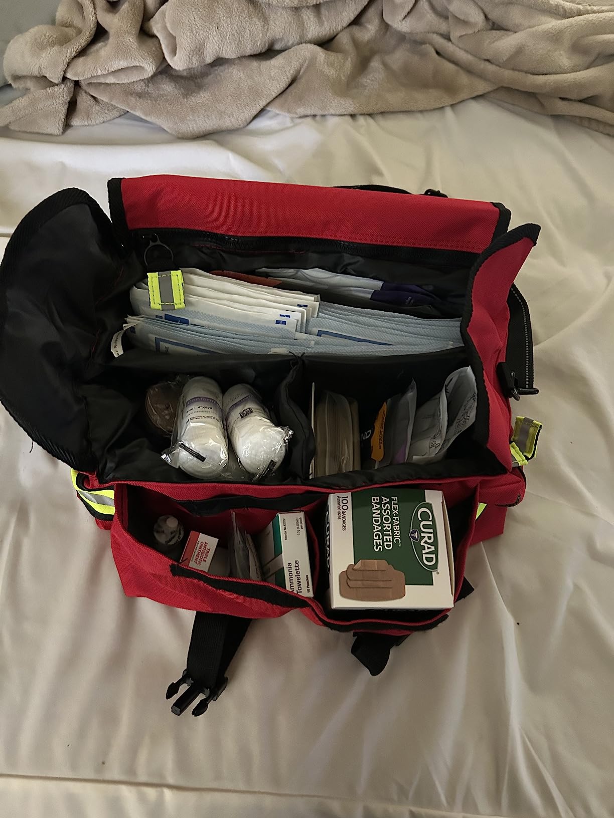 Lightning X Small Medic First Responder EMT Trauma Bag Stocked First Aid Trauma Fill Kit A (Red) customer photo 1