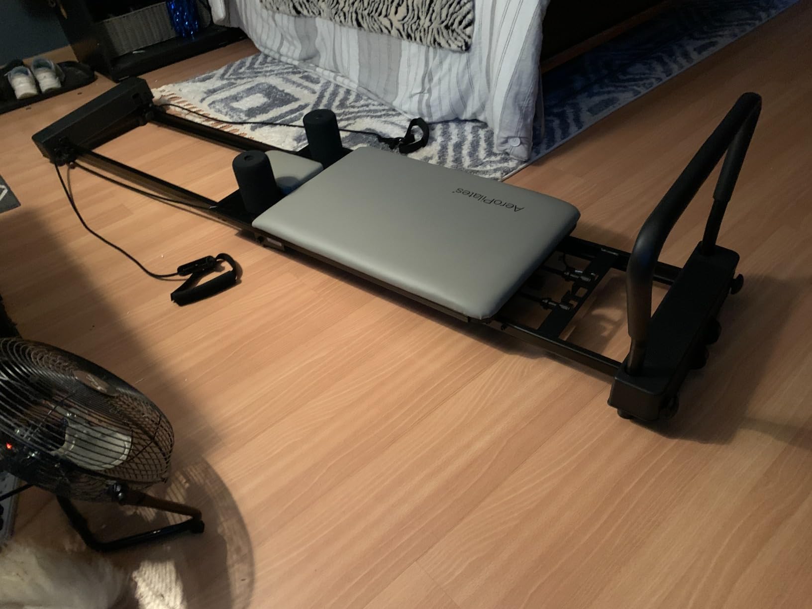 Stamina Products AeroPilates 287 Pilates Reformer - Home Gym Equipment with Adjustable Headrest, Padded Foot Bar, 3 Resistance Cords, and 2 Workout DVDs customer photo 1