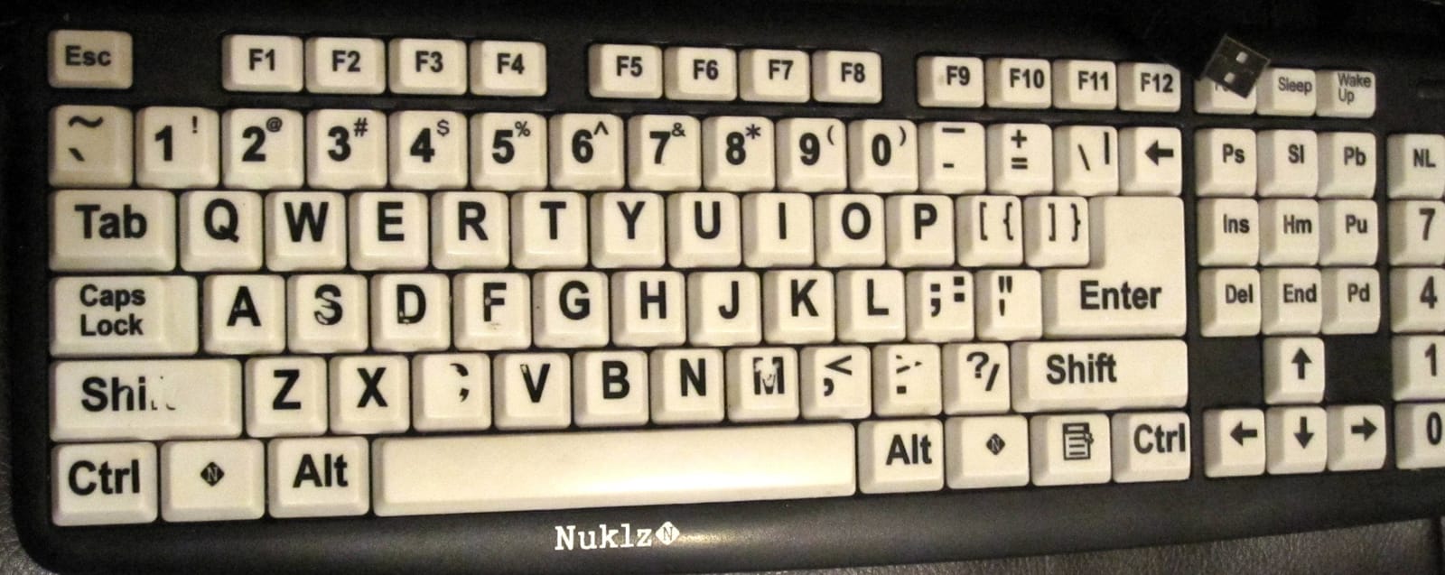 Large Print Computer Keyboard | Visually Impaired Keyboard | High Contrast Black and White Keys Makes Typing Easy | Perfect for Seniors and Those Just Learning to Type customer photo 2