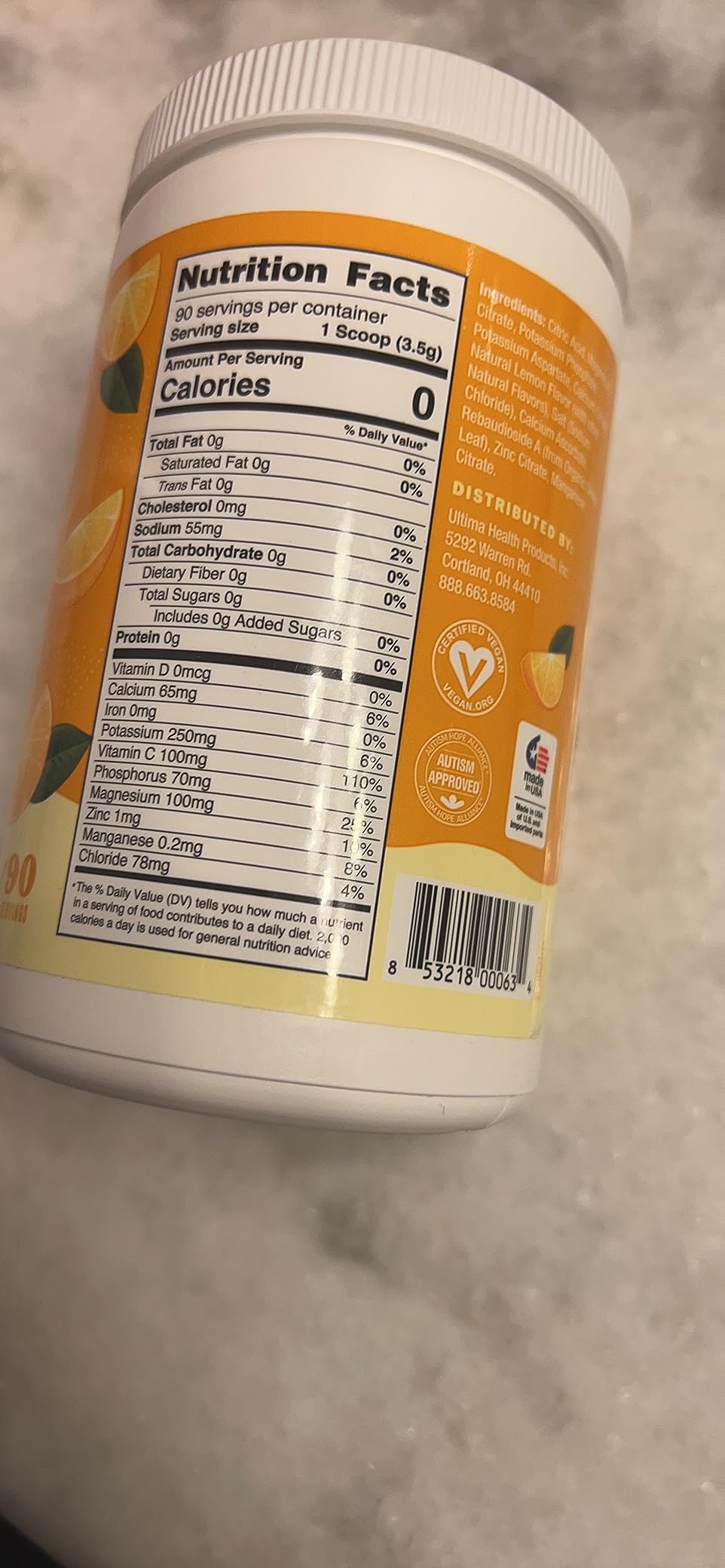 Ultima Replenisher Daily Electrolyte Powder Drink Mix, 90-Serving Canister customer photo 1