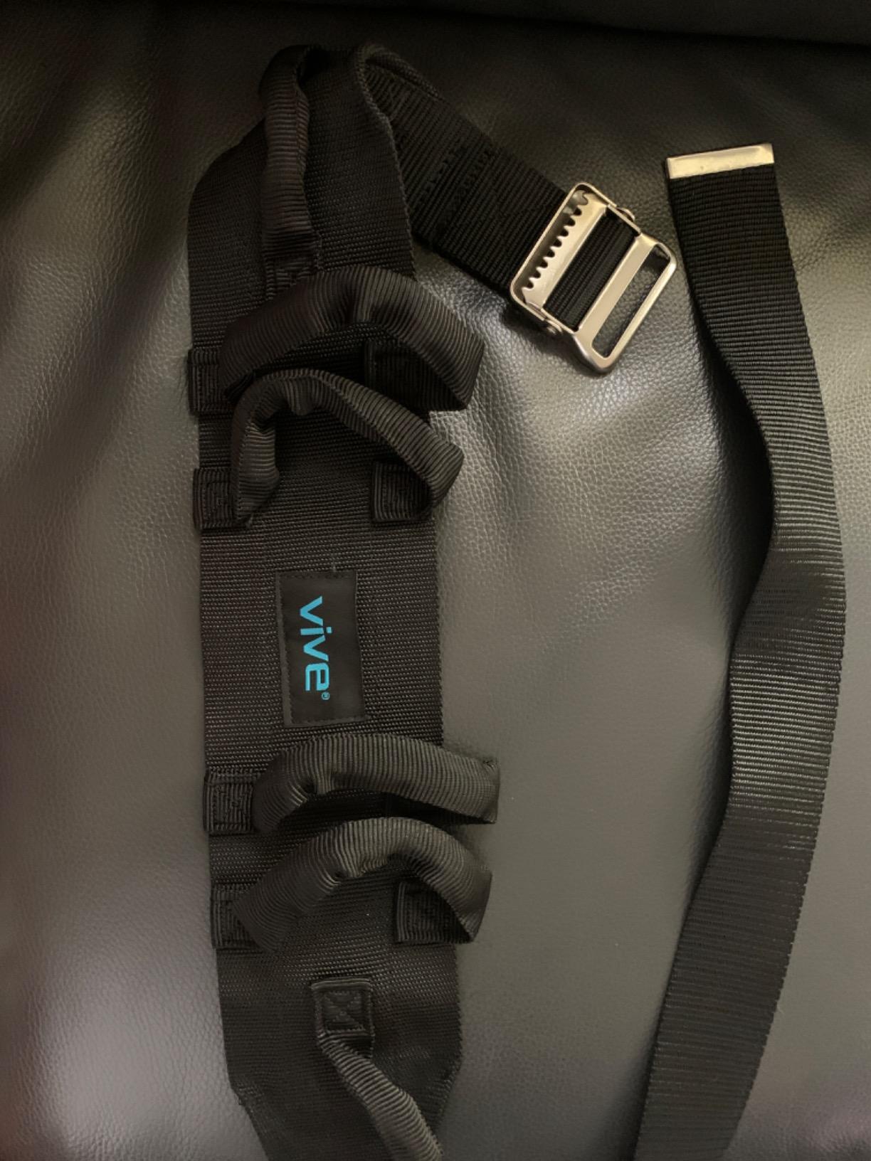 Vive Gait Belt (350lbs) Transfer Belt with Handles - Medical Nursing Safety Patient Assist - Bariatric, Elderly, Handicap, Physical Therapy - PT Gate Strap Quick Release Metal Buckle, Grabbing Teeth customer photo 1