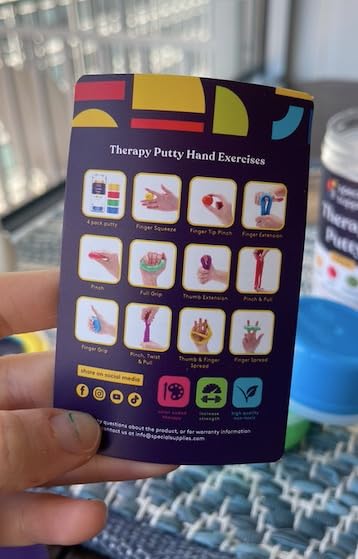 Special Supplies Therapy Putty for Kids and Adults - Resistive Hand Exercise Stress Relief Therapy Putty Kit, Set of 4 Strengths, Three Ounces of Each Putty customer photo 1