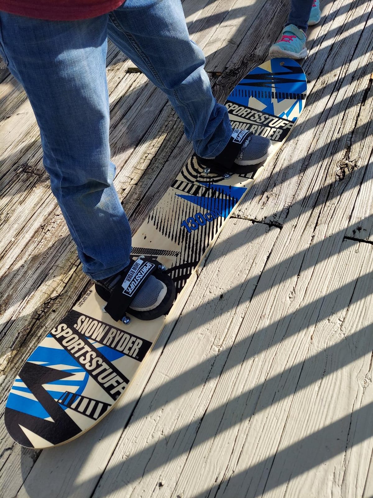 SportsStuff Wood Snowboards/Snow Sleds - Beginner Kids Winter Sports Accessories - 90cm-130cm Models customer photo 1