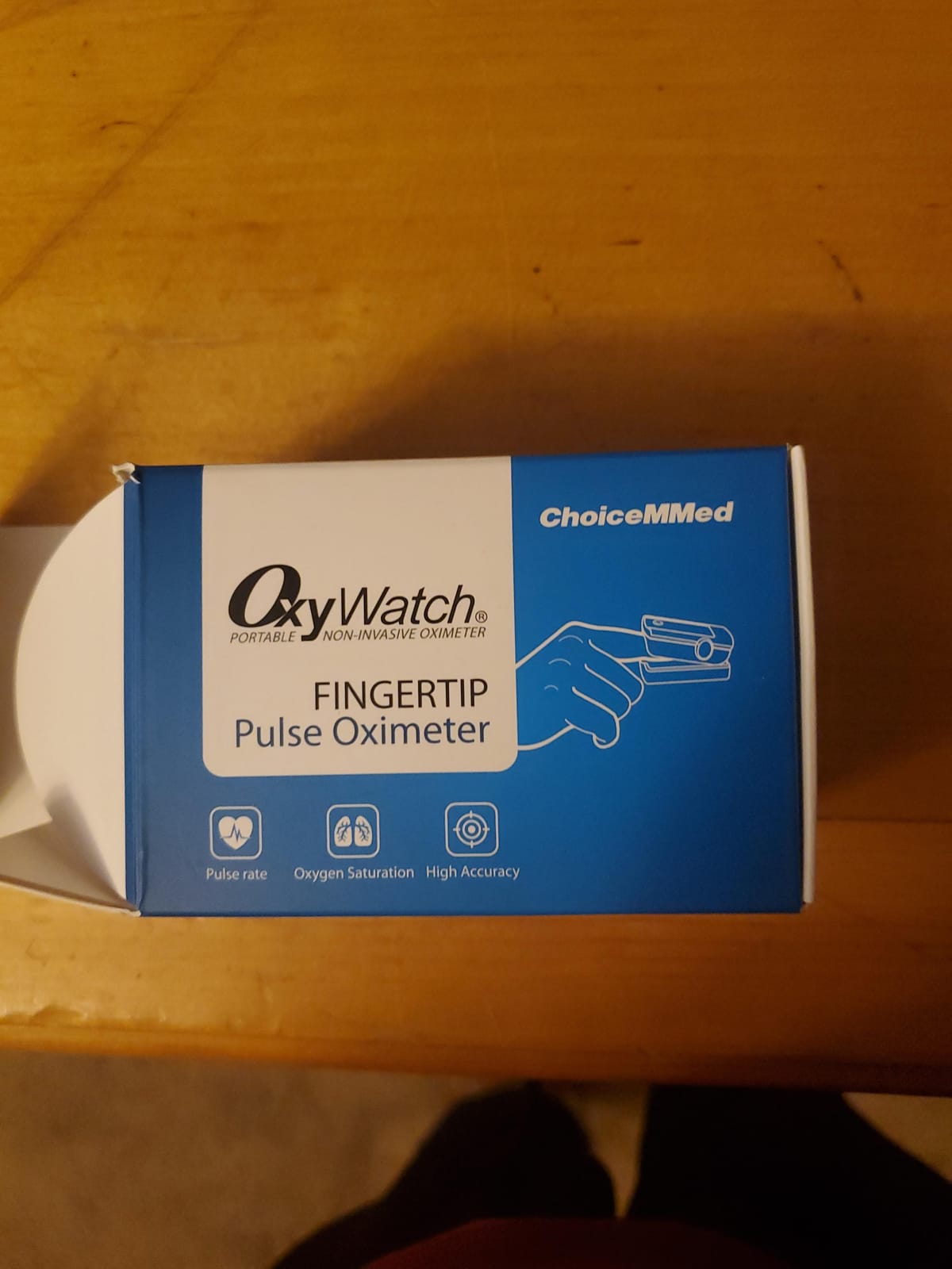 CHOICEMMed Finger Pulse Oximeter, Blood Oxygen Saturation Monitor, Fingertip O2 Sensor with LED Display, Pulse Rate Reader customer photo 1