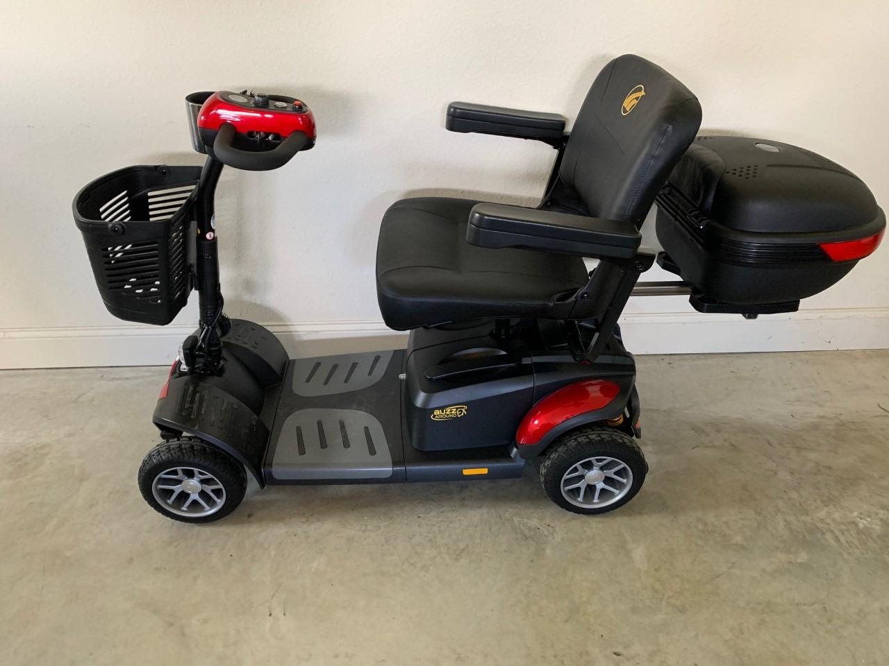 Golden Technologies BUZZAROUND EX Extreme 4-Wheel Heavy Duty Long Range Travel Mobility Scooter - Blue, Red - 18 Miles Range - 350 lbs Weight Capacity customer photo 2