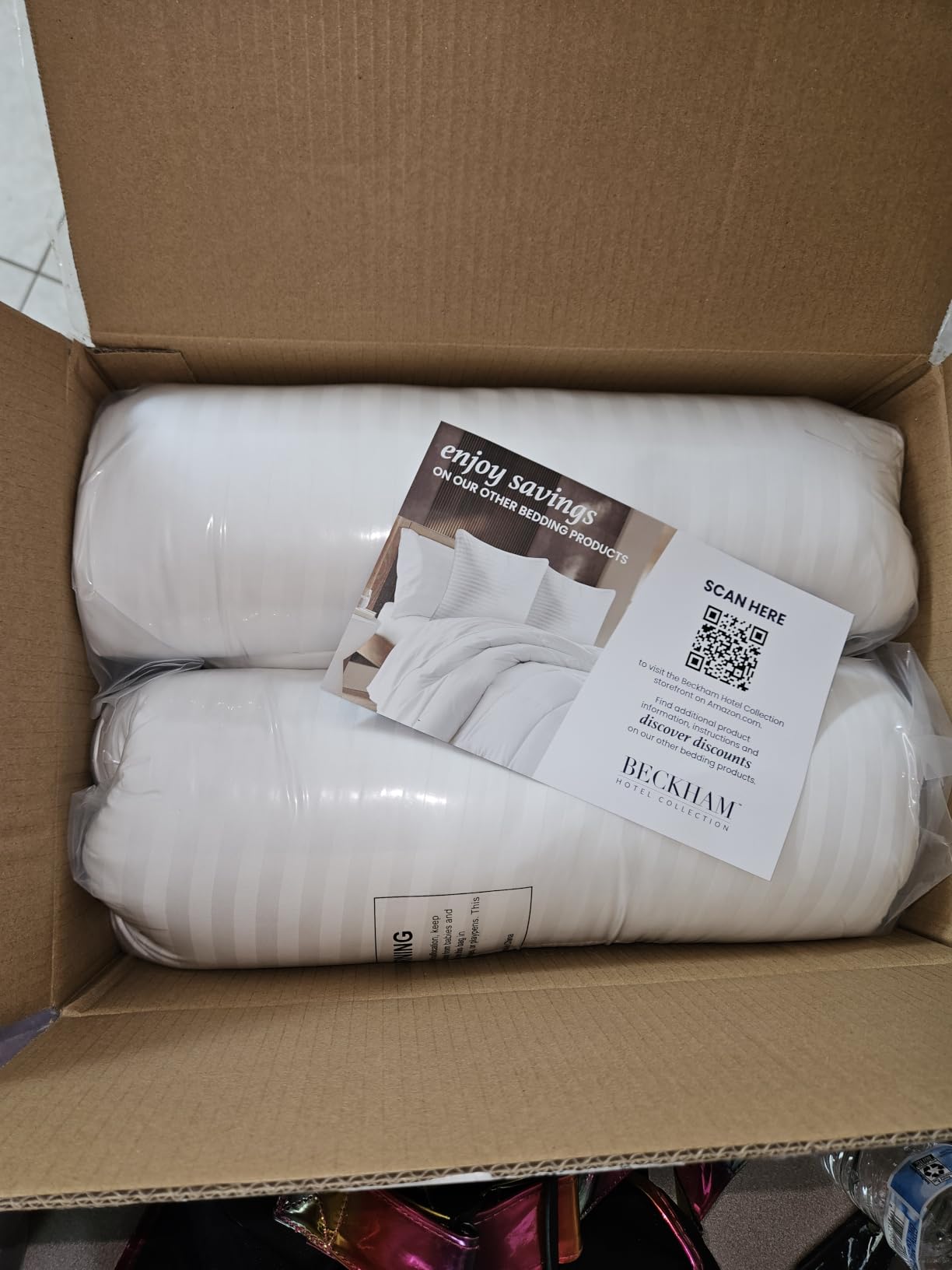Beckham Hotel Collection Bed Pillows Standard/Queen Size Set of 2 | Original Soft Down Alternative Pillow for Sleeping, Soft Support for Back, Stomach or Side Sleepers customer photo 2