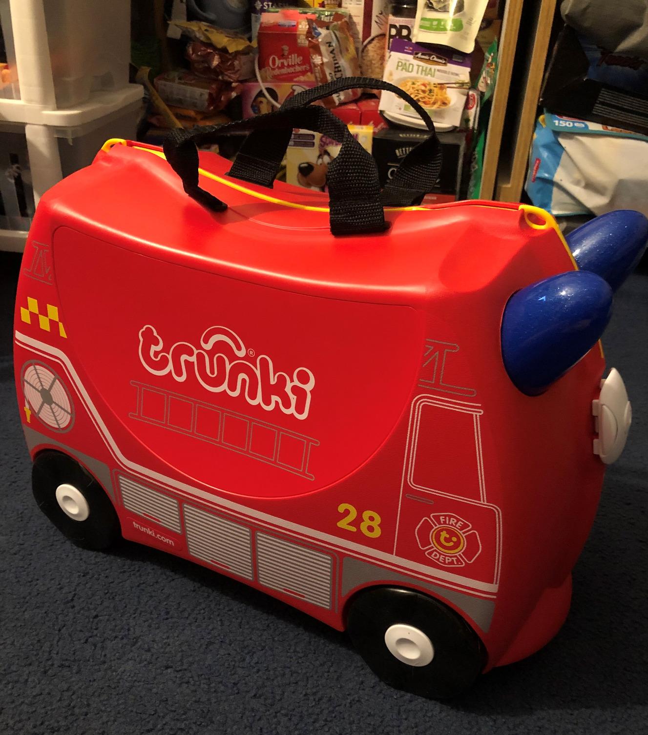 Trunki Ride-On Kids Suitcase | Tow-Along Toddler Luggage | Carry-On Cute Bag with Wheels | Kids Luggage and Airplane Travel Essentials: Una Unicorn Turquoise customer photo 1