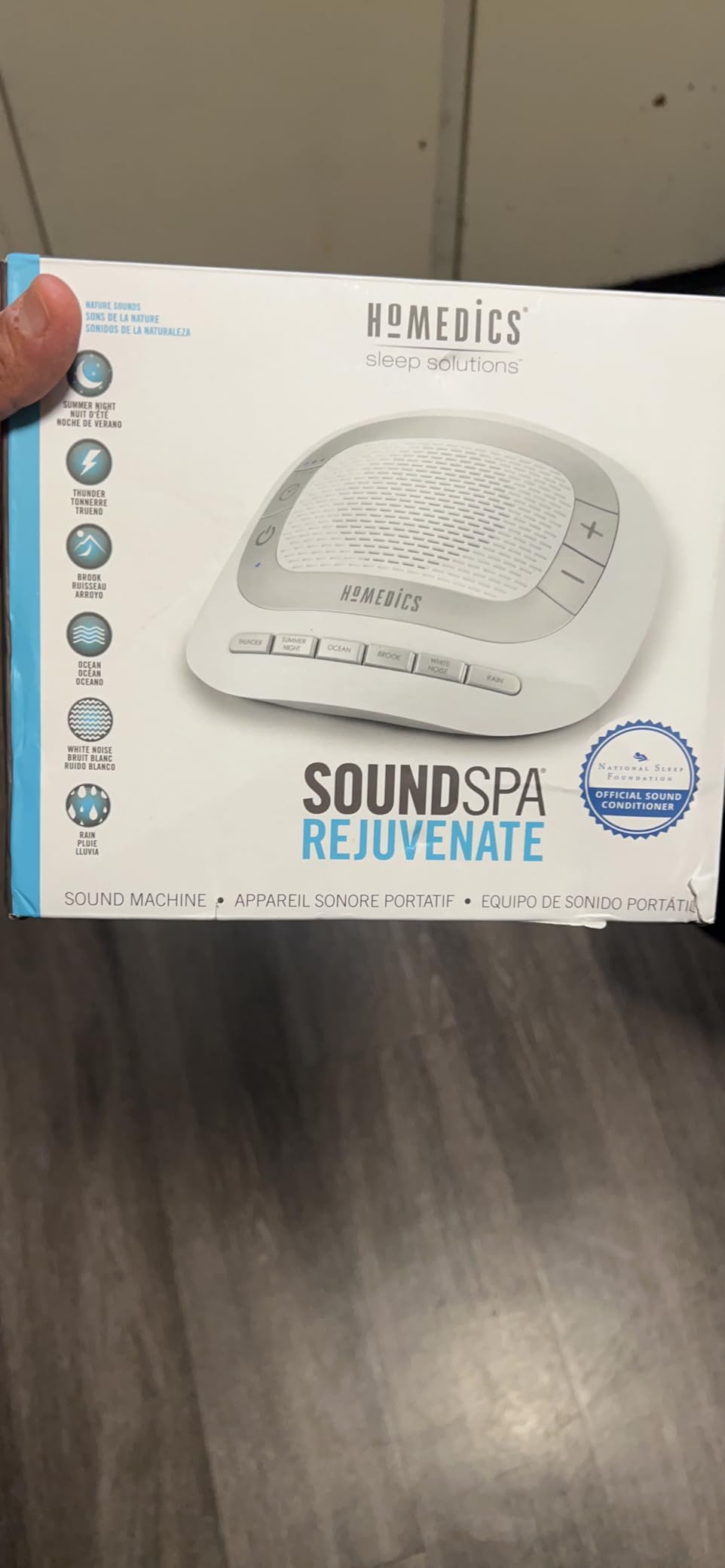 Homedics SoundSleep Rejuvenate White Noise Portable Sleep Machine | Small Sound Machine with 6 Relaxing Nature Sounds, Sound Therapy for Home, Office, Nursery, Auto-Off Timer customer photo 1