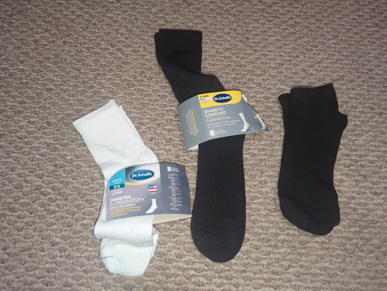 Dr. Scholl's Men's Diabetes and Circulatory Ankle Socks 4 Pair customer photo 1