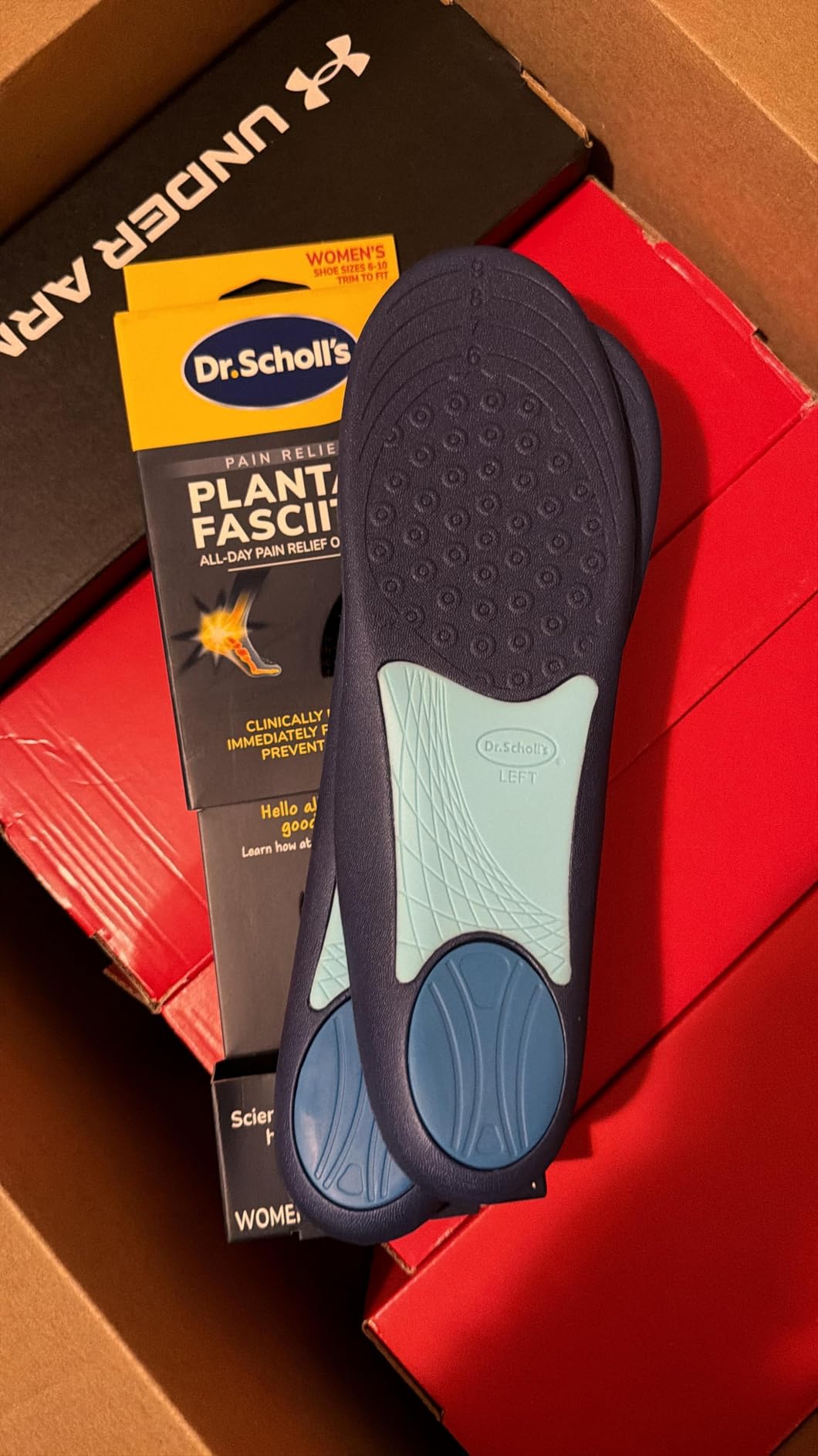 Dr. Scholl's Plantar Fasciitis Relief Orthotic Insoles for Women - The Only Proven Insole to Stop Plantar Fasciitis from Coming Back, Immediately Relieves Pain, Heel Spurs, Arch Support Inserts customer photo 1