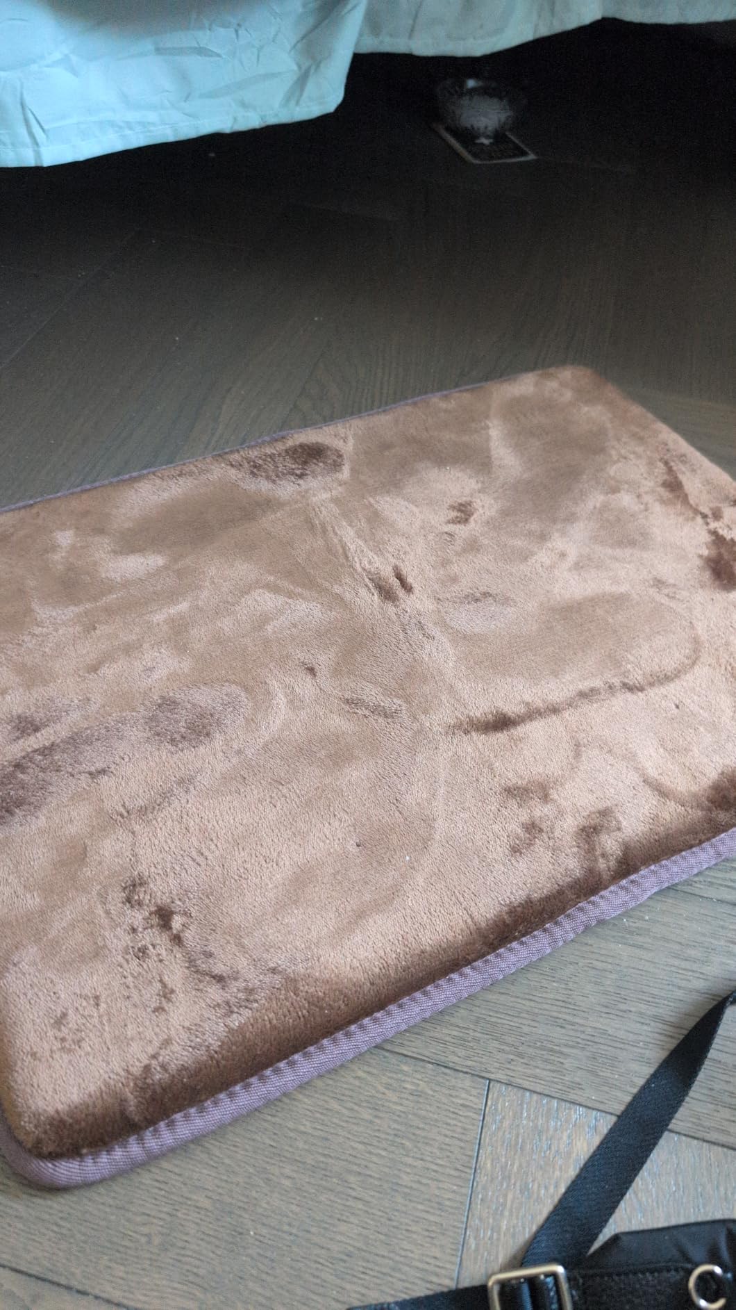 Memory Foam Bath Mat Non Slip Absorbent Super Cozy Velvet Bathroom Rug Carpet (20 inches X 32 inches, Grey) customer photo 1