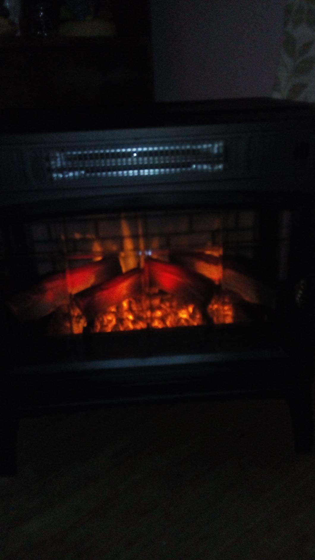 duraflame Freestanding Electric Fireplace Stove Heater with 3D Flame Effect for 1,000 Sq. Ft. Room, French Gray customer photo 1