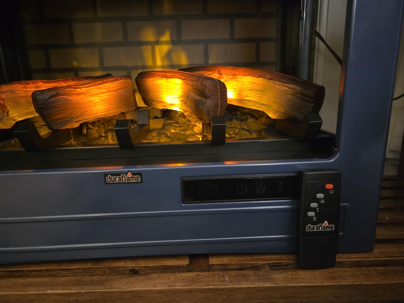 duraflame Freestanding Electric Fireplace Stove Heater with 3D Flame Effect for 1,000 Sq. Ft. Room, French Gray customer photo 2