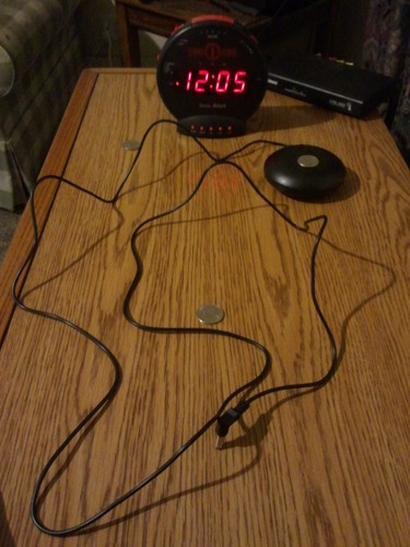 Sonic Alert Sonic Bomb Dual Alarm Clock with Bed Shaker, Red Vibrating Alarm Clock Heavy Sleepers, Battery Backup customer photo 1