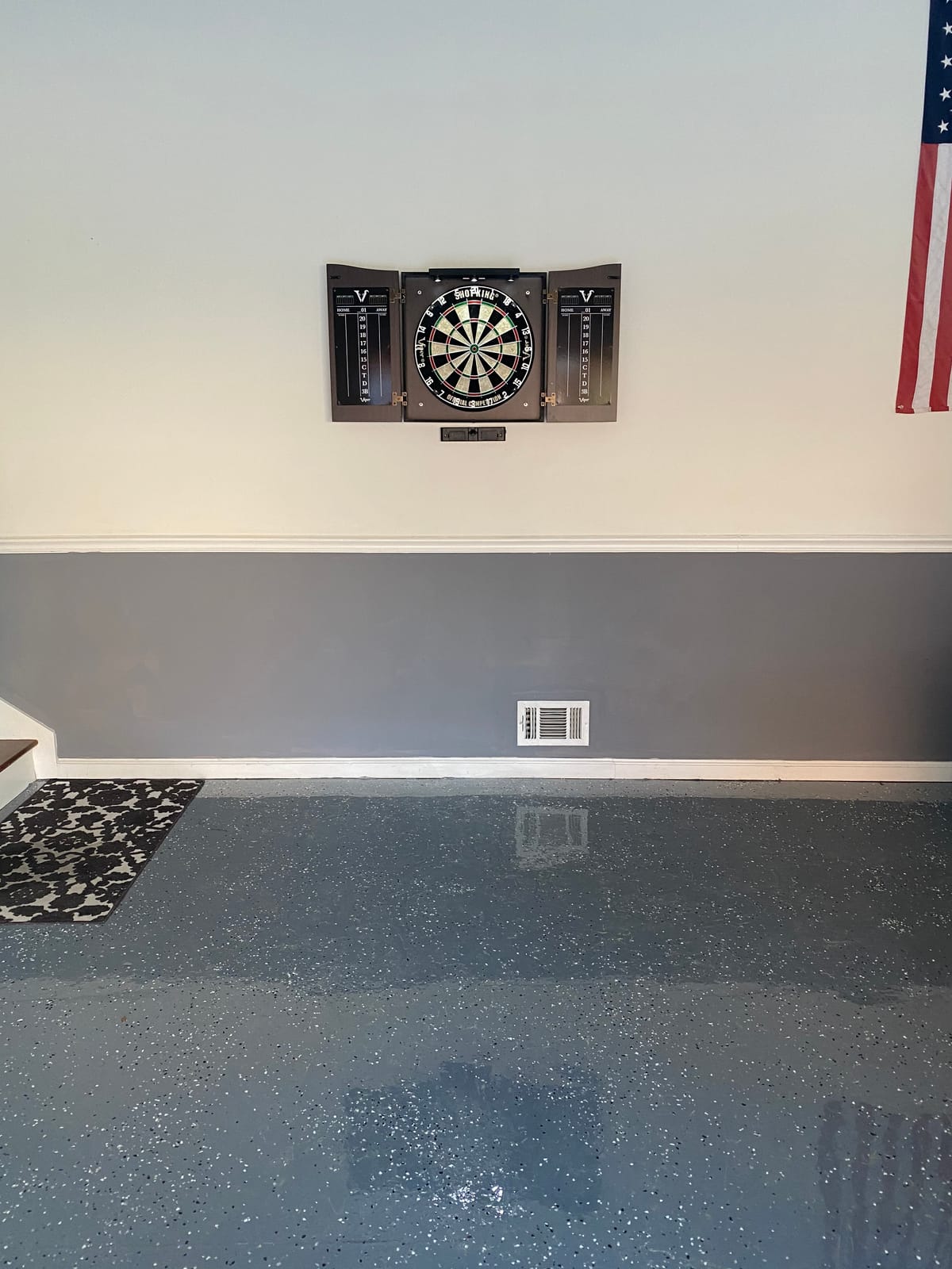 Viper Vault Cabinet & Shot King Sisal/Bristle Dartboard Ready-to-Play Bundle with Two Sets of Steel-Tip Darts, Throw Line, and Dry Erase Scoreboards, Walnut Finish customer photo 1