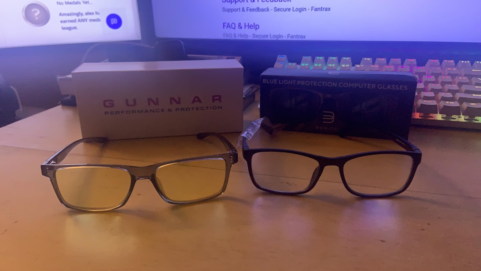 GUNNAR - Premium Gaming and Computer Glasses - Blocks 35-98% Blue Light - Vertex customer photo 1