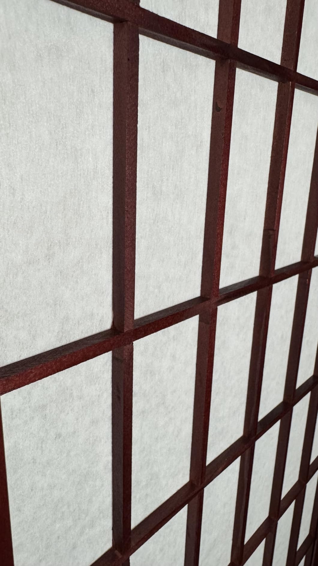 Roundhill Furniture Oriental Shoji 4 Panel Screen Room Divider, Natural customer photo 2