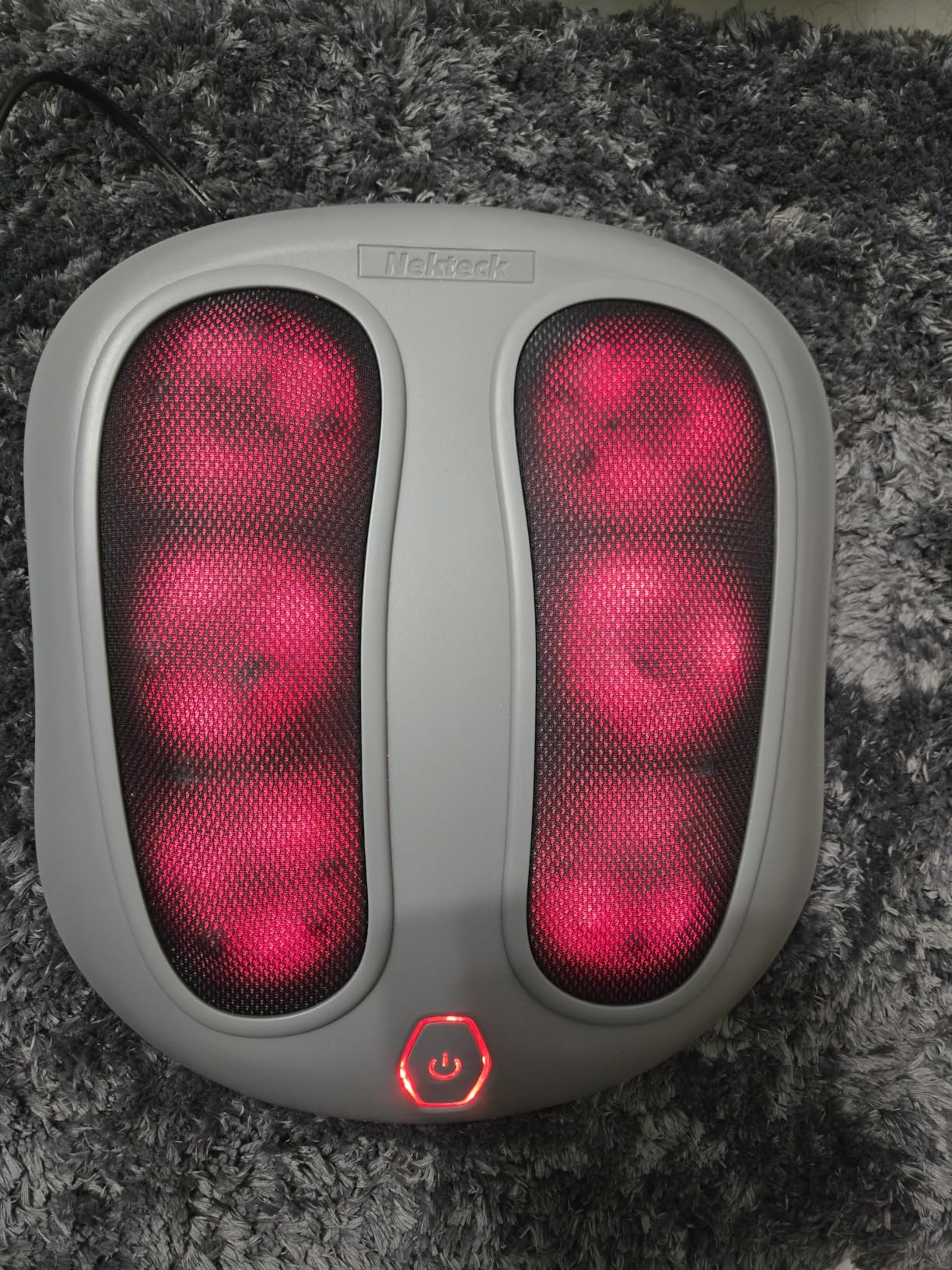 Nekteck Foot Massager with Heat, HSA Eligible FSA Massage Tools Gifts | Shiatsu Heated Electric Kneading Foot Massager Machine for Plantar Fasciitis, Built-in Infrared Heat Function and Power Cord customer photo 2