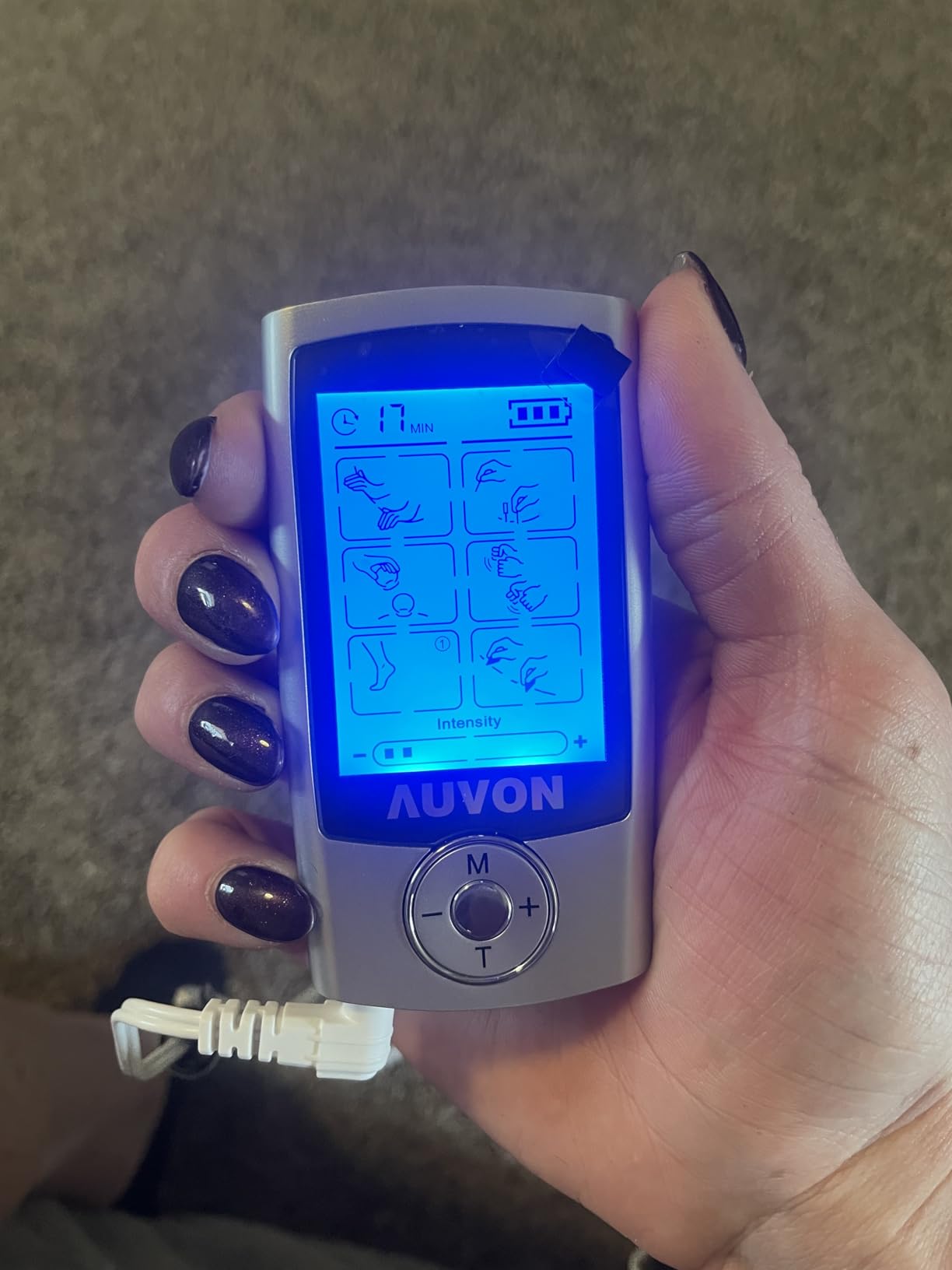 AUVON 24 Modes TENS Unit Muscle Stimulator for Pain Relief, Premium Pads | Rechargeable TENS Machine, Drug-Free Pain Relief for Shoulder, Lower Back, Muscle, Physical Therapy, 8pcs Electrode Pads customer photo 2
