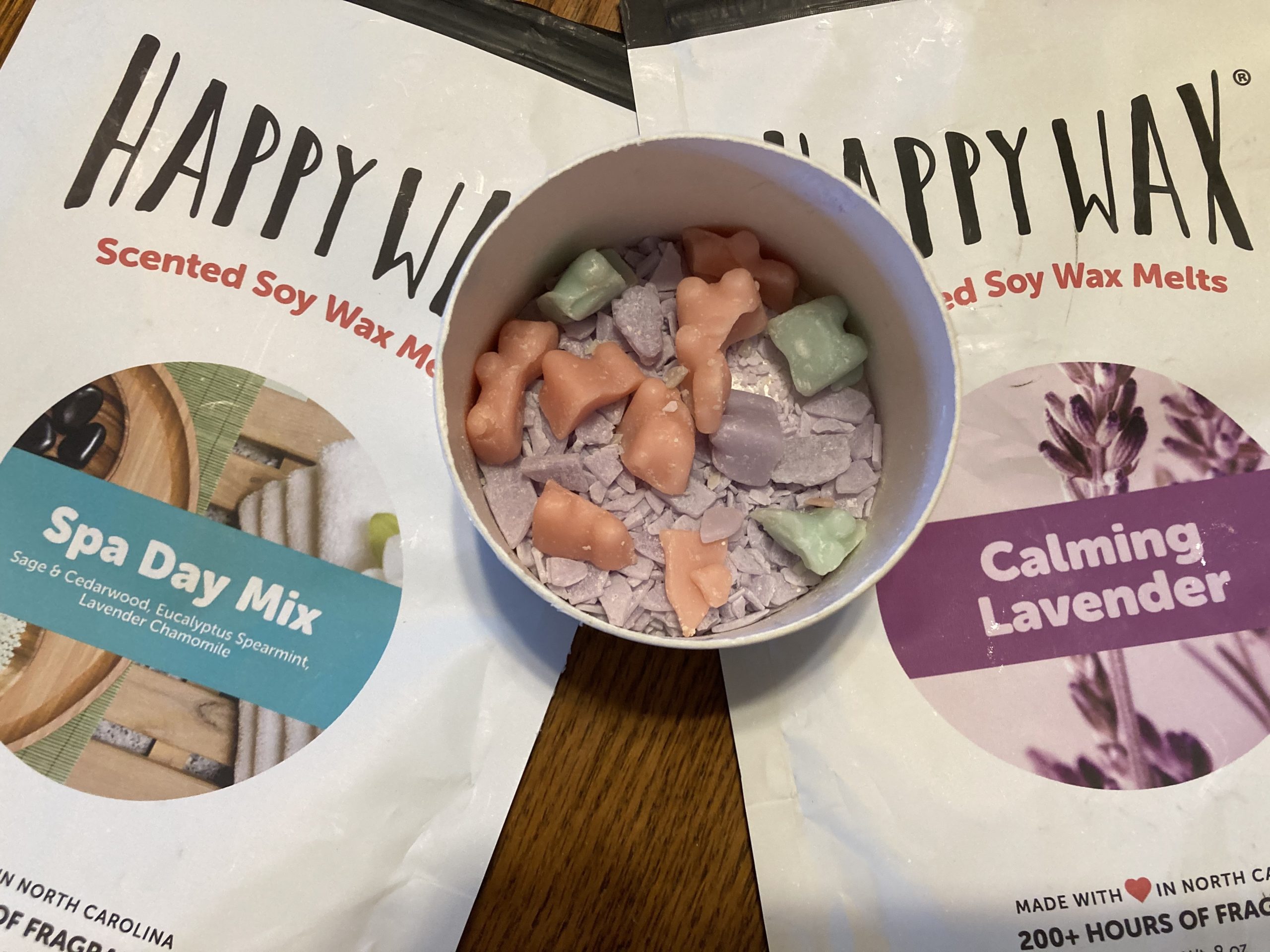 Happy Wax Spa Day Collection: Natural, Non-Toxic Scented Soy Wax Melts - Total 6oz Variety Pack: Eucalyptus Spearmint, Lavender Chamomile, Seagrass & Sage customer photo 1
