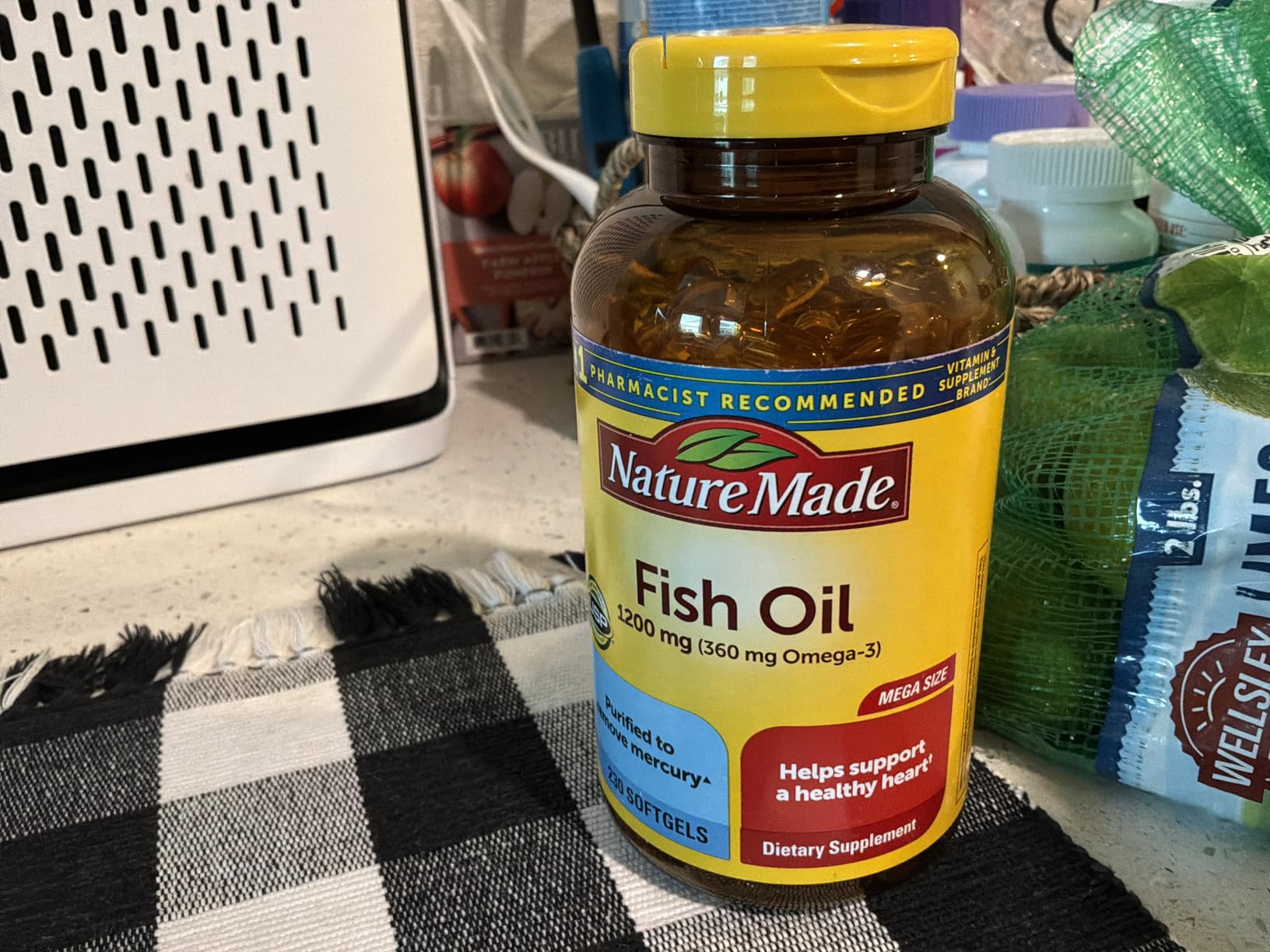 Nature Made Fish Oil Omega 3 Supplements, 1200 mg Softgels, 230 Softgels | Omega 3 Fish Oil for Healthy Heart Support, Gluten Free, Dairy Free, 115 Day Supply customer photo 2