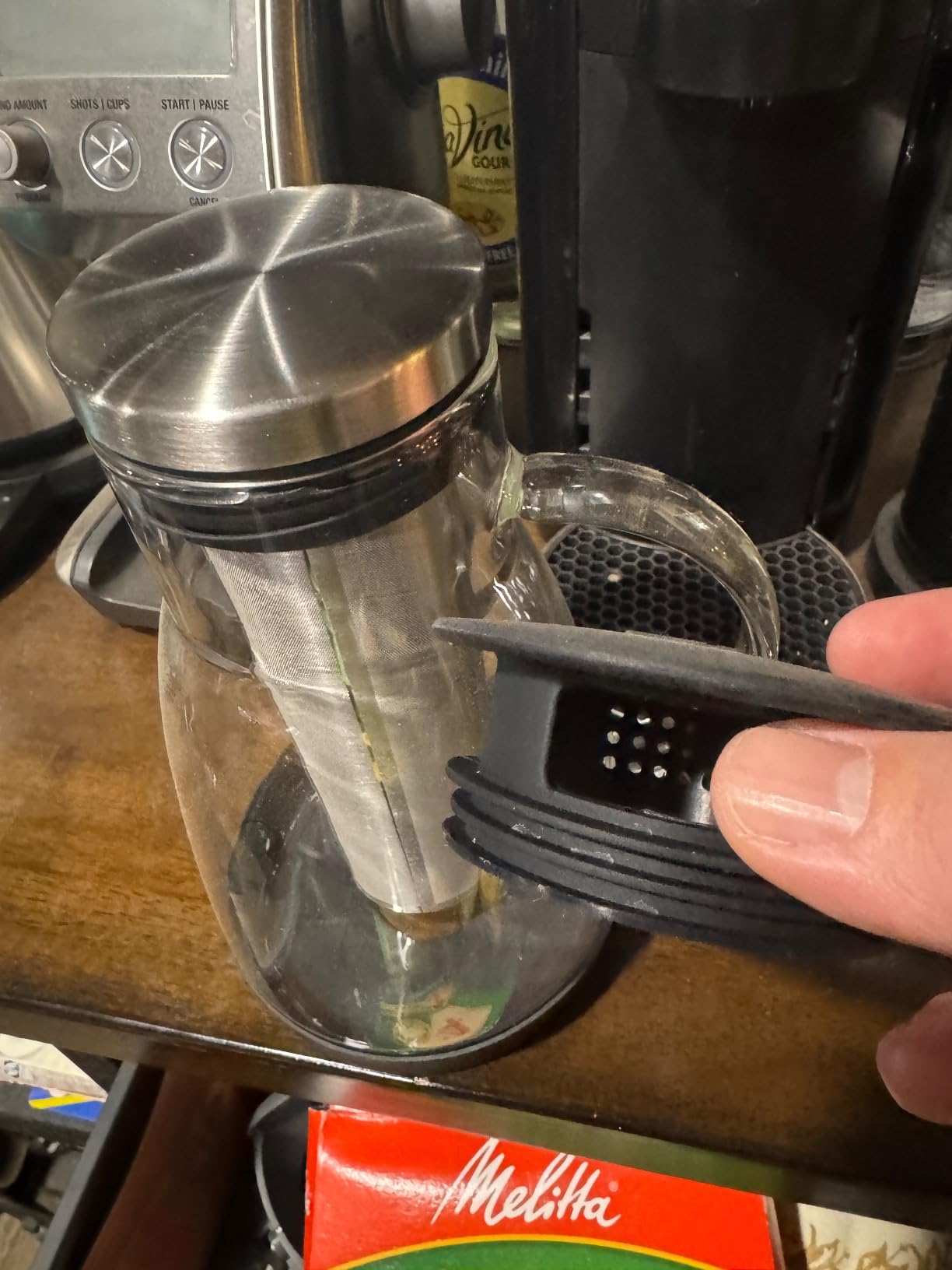 Bean Envy Cold Brew Coffee Maker - 32 oz Glass Coffee Cold Brew Maker and Pitcher w/Silicone Cap & Base | BPA-Free Borosilicate, Stainless Steel Filter, Dishwasher Safe, Airtight Seal, Iced Tea Brewer customer photo 2