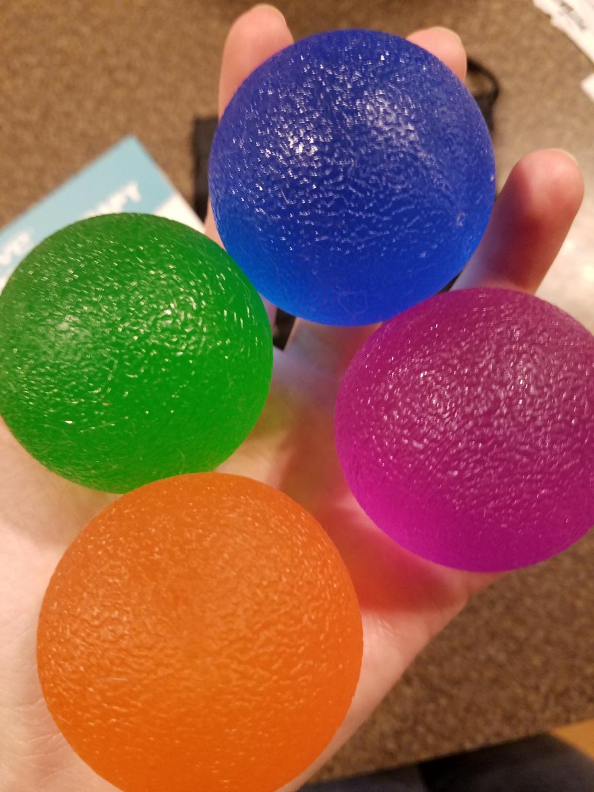 Vive Squeeze Balls for Hand Therapy, Exercise, Arthritis (w/Rehab Video App) - Grip Strengthener Occupational Equipment for Finger, Wrist, Carpal Tunnel, Pain Relief customer photo 1
