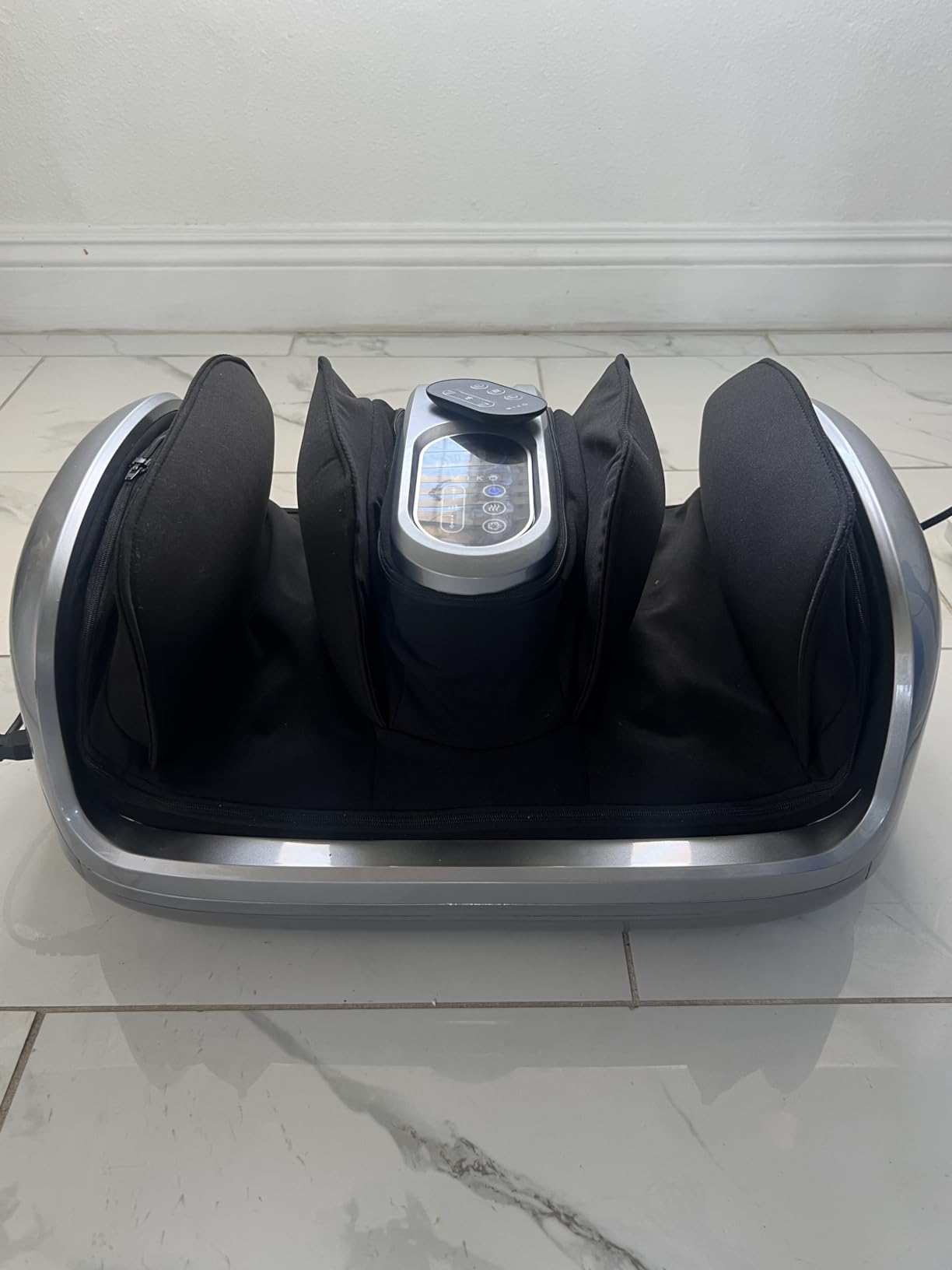 Miko Shiatsu Foot Massager with Heat and Deep Kneading | Charcoal; circulation and pain relief; for plantar fasciitis, neuropathy and diabetics; fits size 15 customer photo 1
