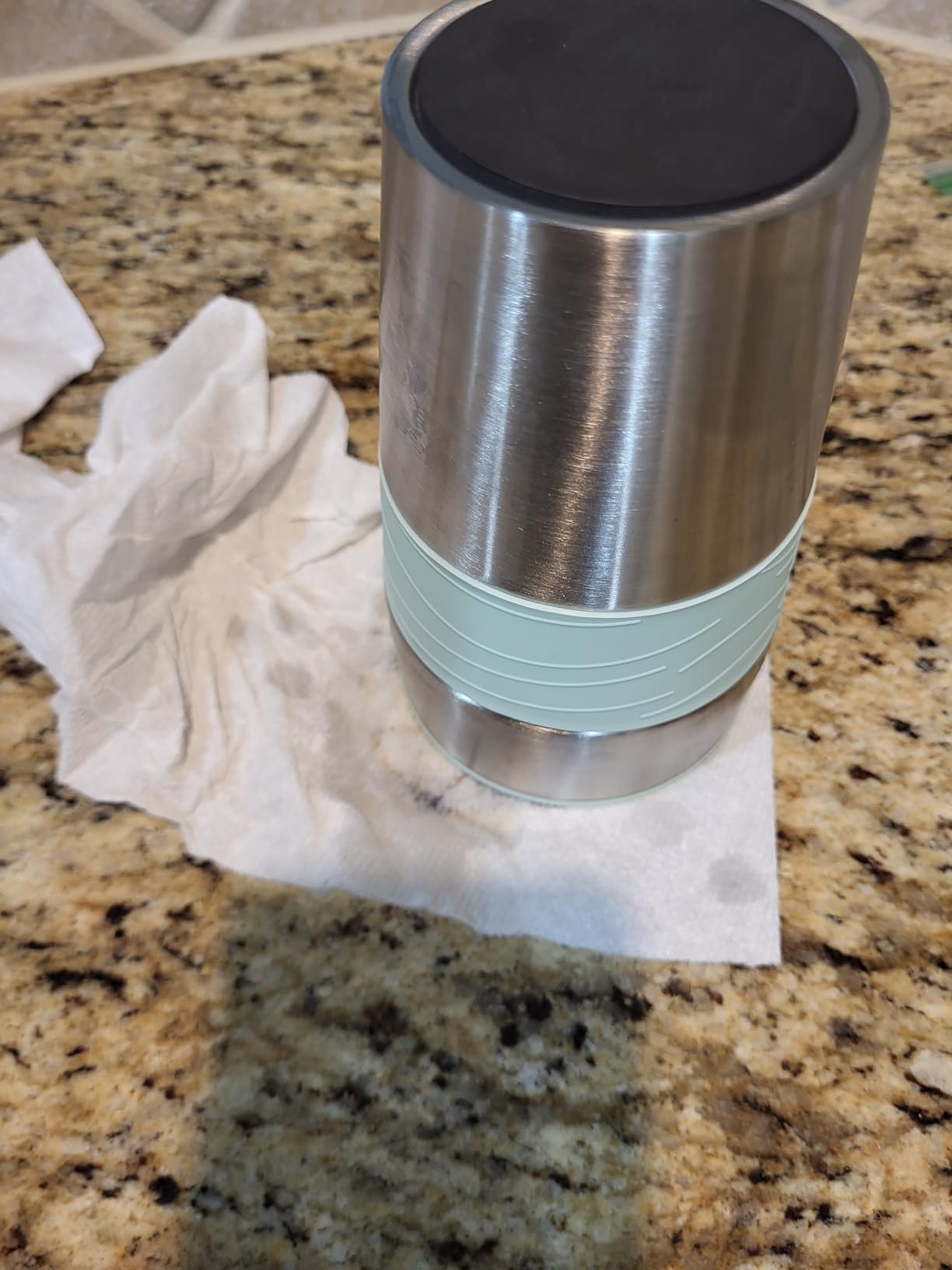 Mixpresso Single Serve & Single Cup Coffee Maker with 14oz Travel Mug Black | For ground coffee only, reusable filter, auto shut off. Compact personal drip coffee maker, not compatible with K-Cup pods. customer photo 1